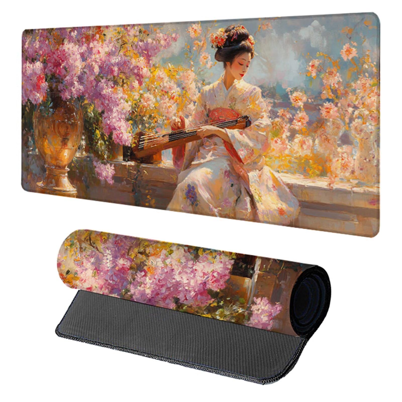 Podkładka pod mysz dla kobiet, podkładka pod mysz XXL 1200x600x3mm, podkładka pod mysz do gier, podkładka pod mysz do gier poprawia dokładność i szybkość, akcesoria dla graczy, do biura, żółta U-9627