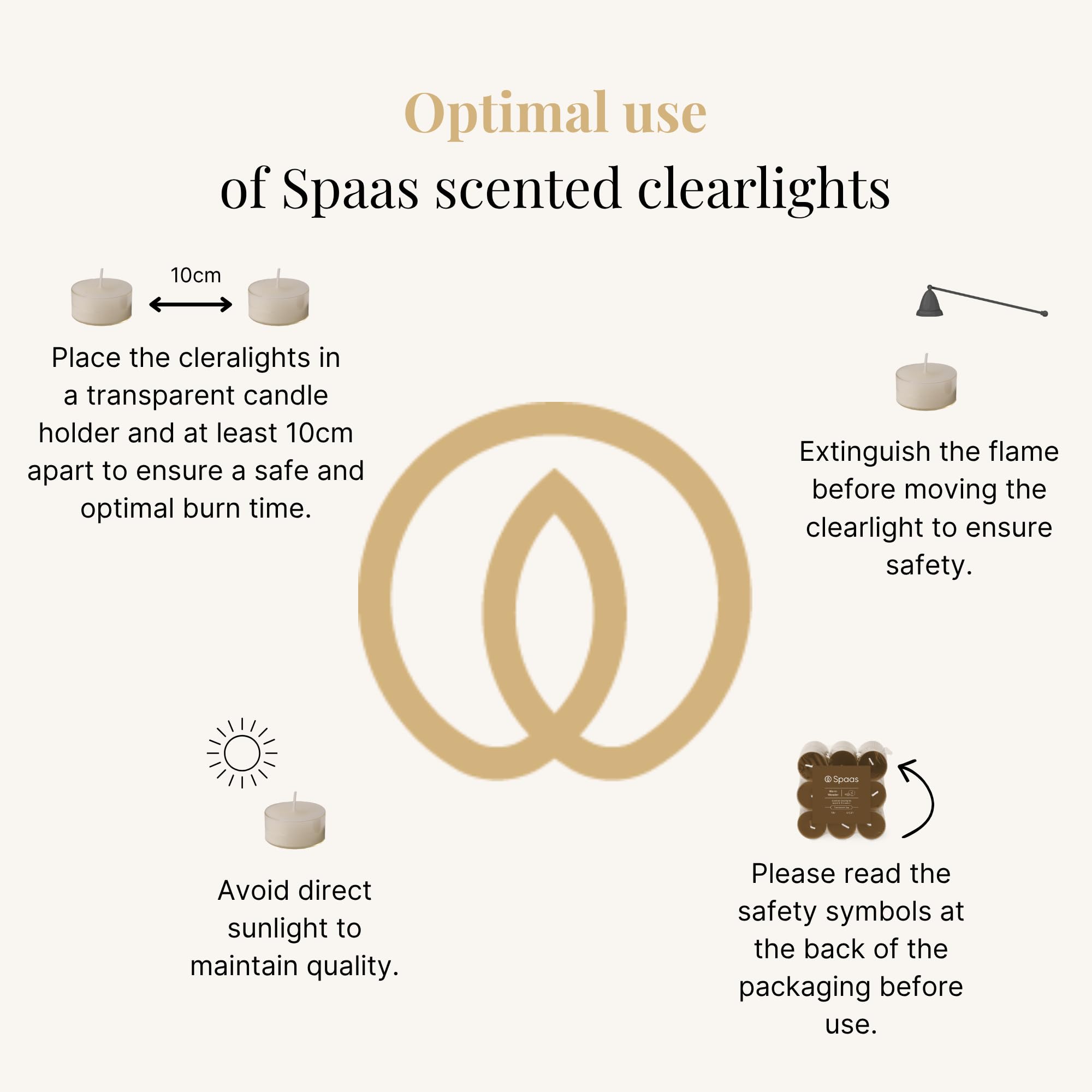 Spaas 144 Clearlights Profumate, ± 4.5 Ore, Mela e Cannella