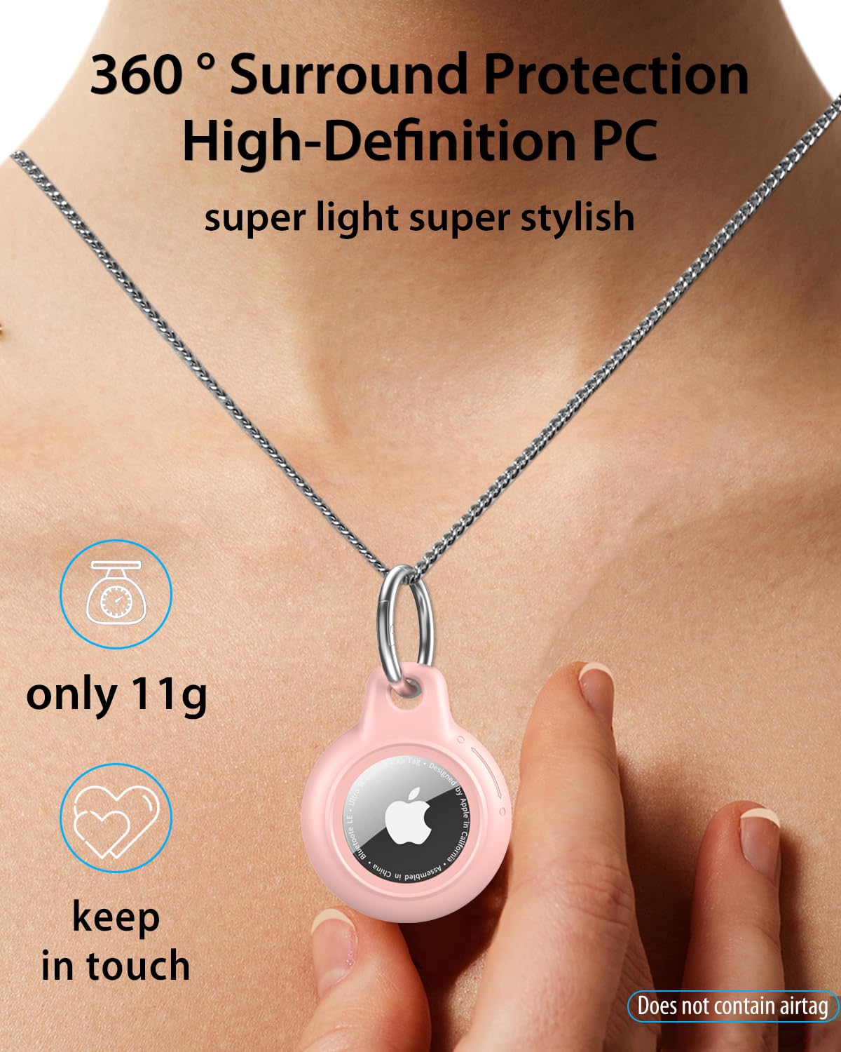 Amazon.com: Waterproof Airtag Necklace for Kids Adults Women,Hard