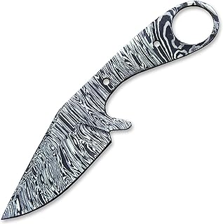 Custom 8.0" OAL Hand Forged Damascus Steel Blank Blade Cleaver Hunting Knife Handmade Knife Making Supply - Hercules Knives