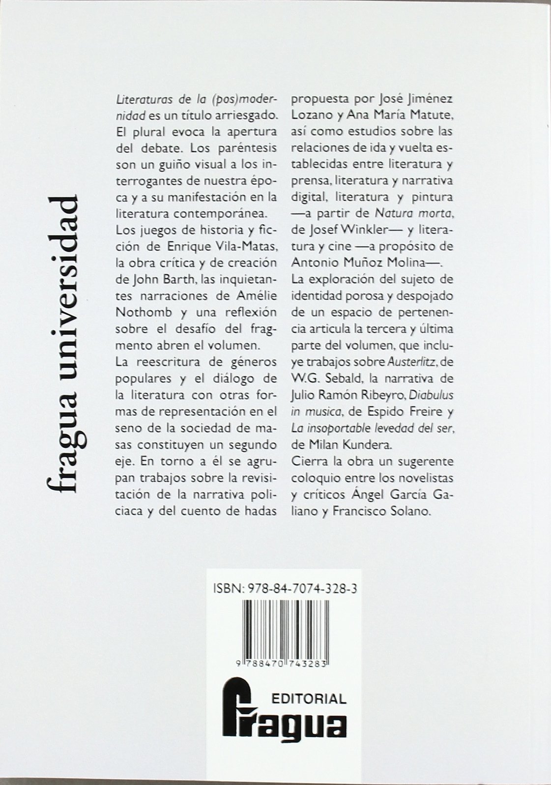 LITERATURAS DE LA POS MODERNIDAD (UNIVERSIDAD)