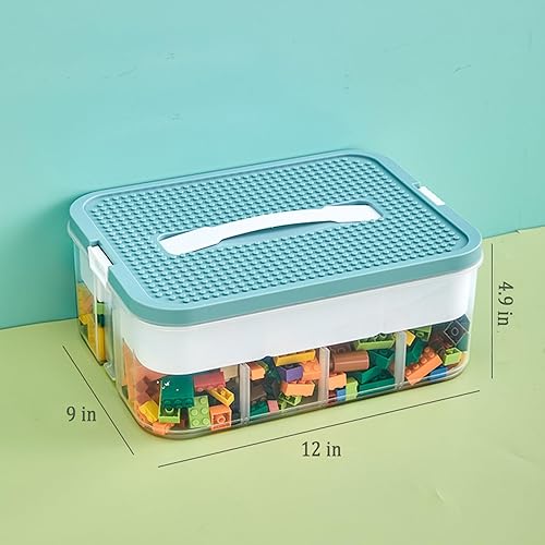 Miniatura 2 de Chemlliy Contenedores organizadores apilables de plástico transparente con compartimentos ajustables, bandeja organizadora de manualidades y