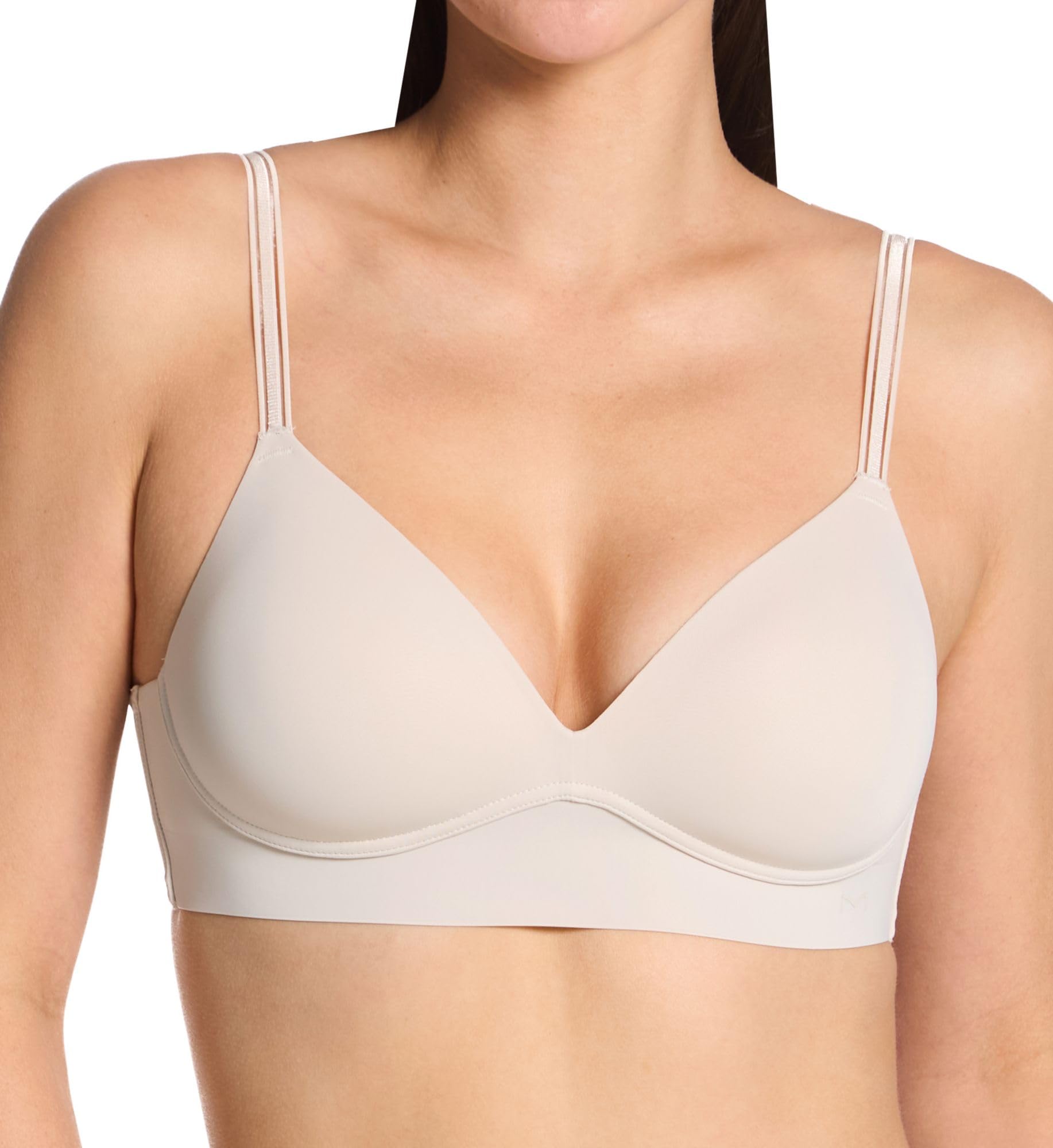 Maidenform Camiseta sin Varillas para Mujer, Brasier Invisible, Cobertura Completa, Tirantes Convertibles, Bisque Beige, S