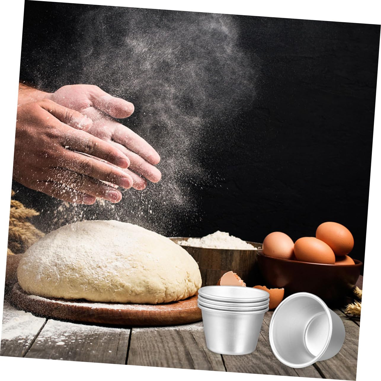 CONGARTENO 3pcs Non Stick Aluminum Alloy Round Cake Baking for DIY Pastries Easy Clean Baking Tools for Delicious Cakes Puddings and Tarts