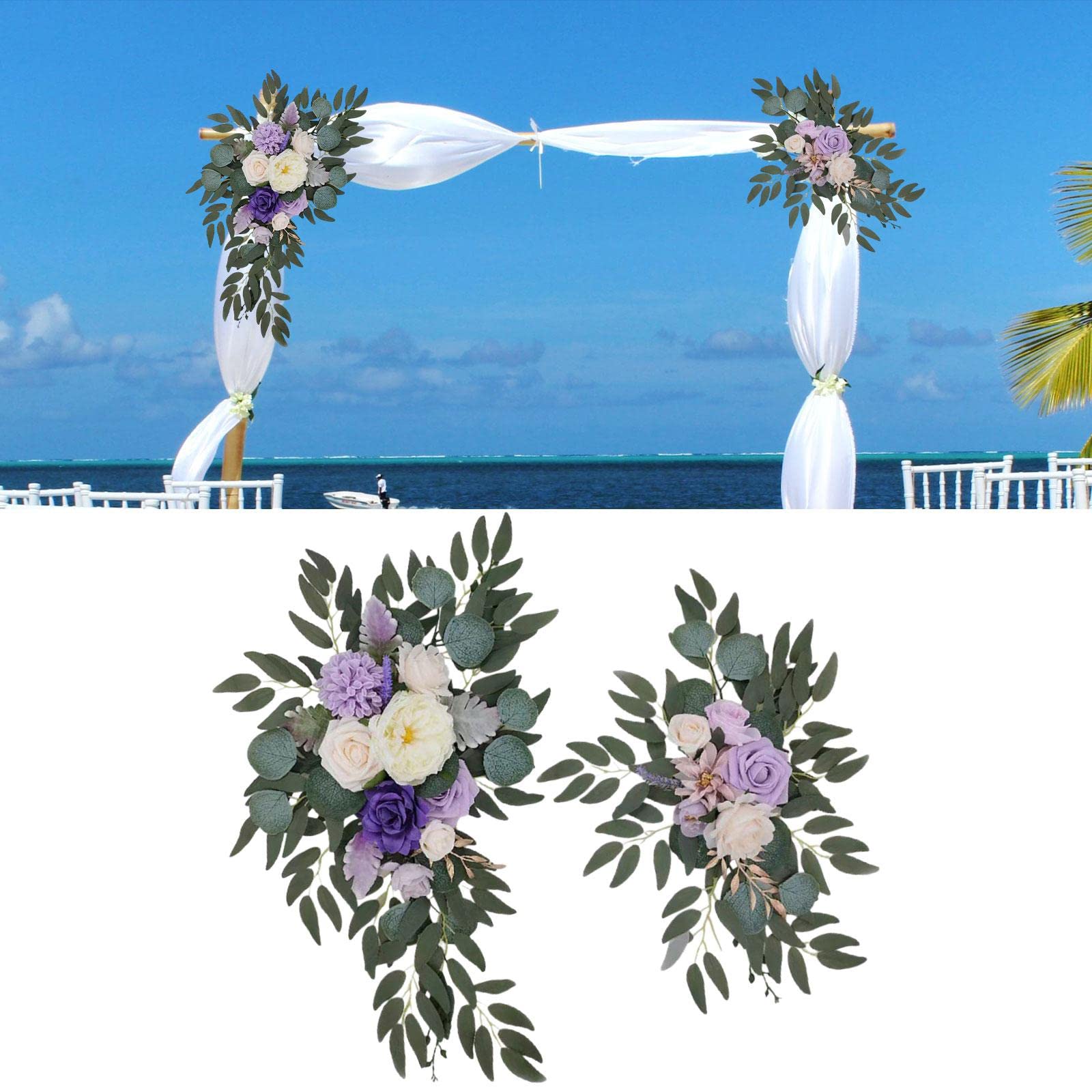 2 de Boda, Flores, Girasoles, Decoración, Estilo Rústico, para Puerta Trasera, Fiesta, Opción 3H