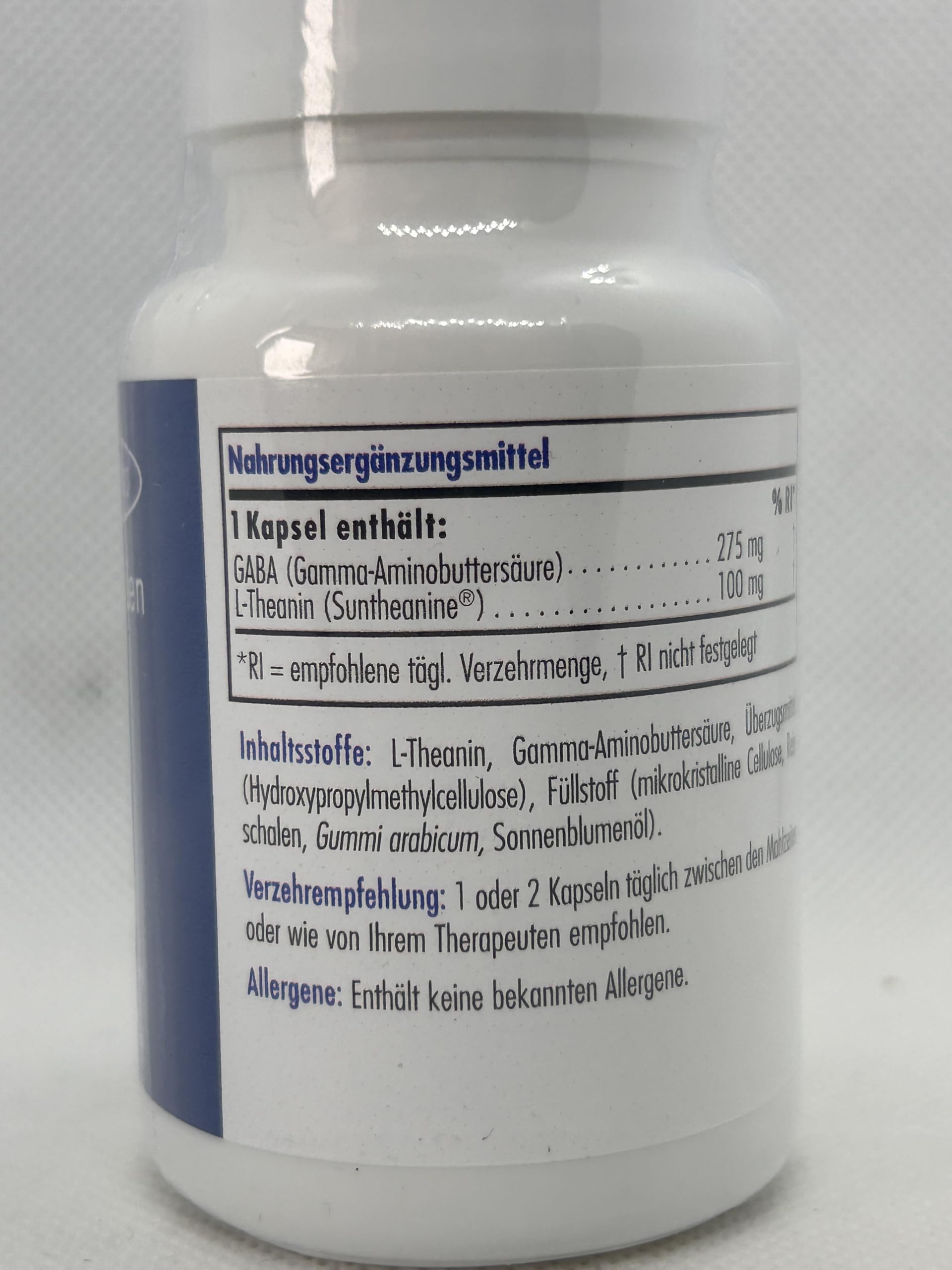 Allergy Research Group 200 mg of Zen (Theanin & GABA) 60 veg. Kapseln