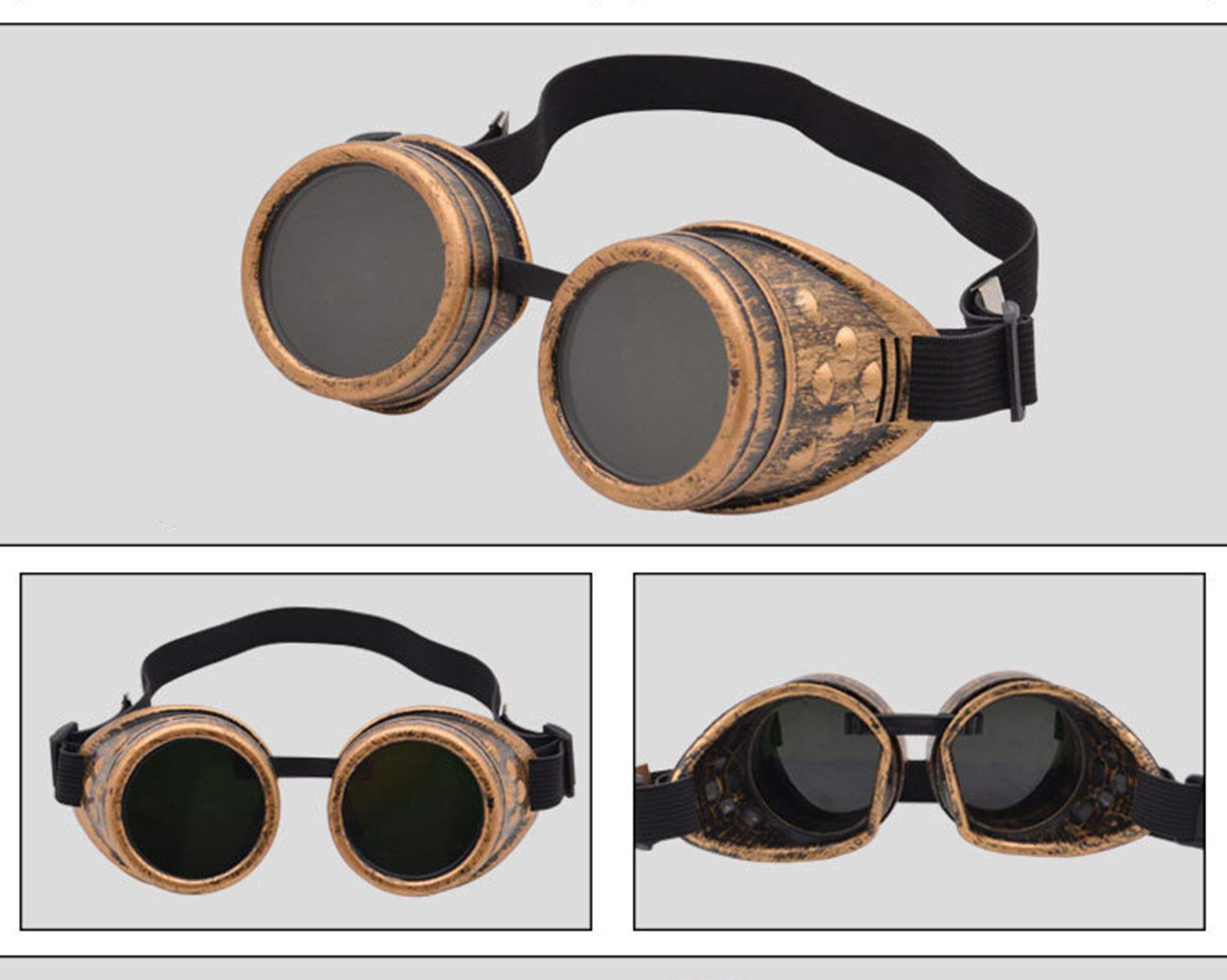 Ticci Toby Bronze Steampunk Goth Goggles Cosplay Props