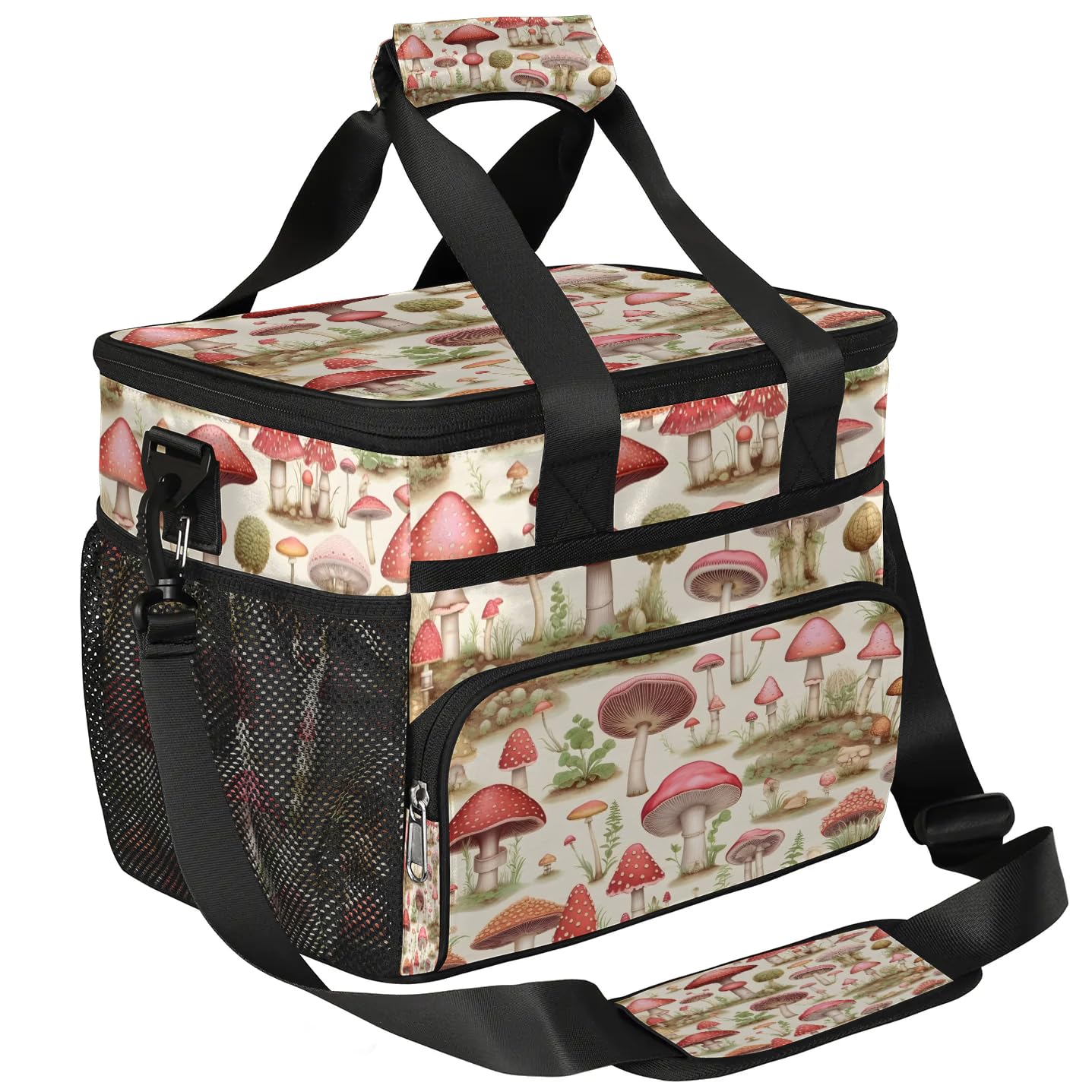 Lunch Box for Men Heavy Duty Insulated Lunch Bag for Women Forest Mushrooms Lunchbox for Adults Lunch Cooler