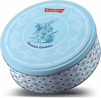 - BakeMate Coconut Cookies 340g – Premium Coconut Biscuits in Tin Box – Delicious & Crunchy Cookie – Festive Gift Pack | Christmas Cookies Gift Pack | Xmas Cookie