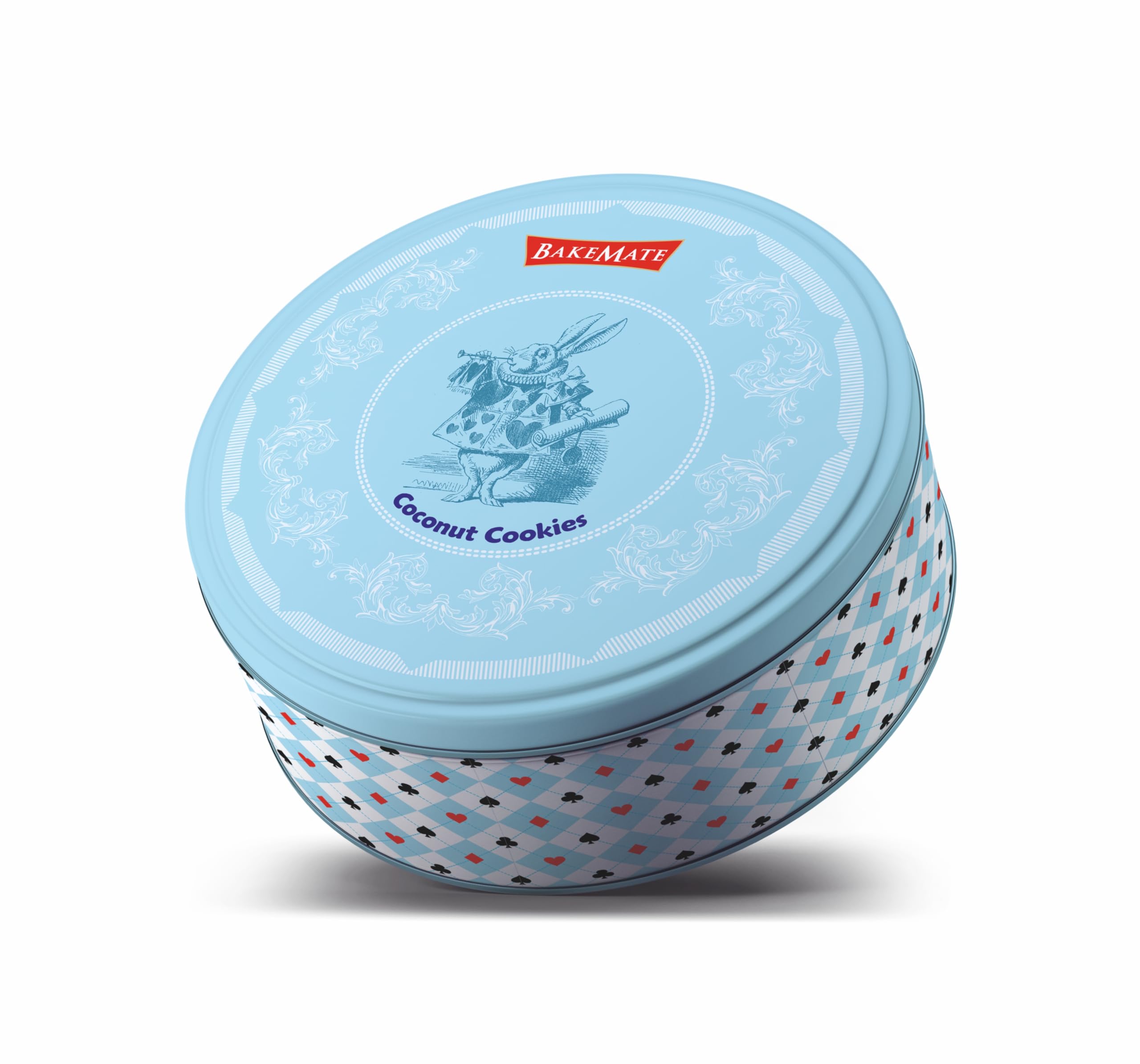 BakeMate Coconut Cookies 340g – Premium Coconut Biscuits in Tin Box – Delicious & Crunchy Cookies – Festive Gift Pack