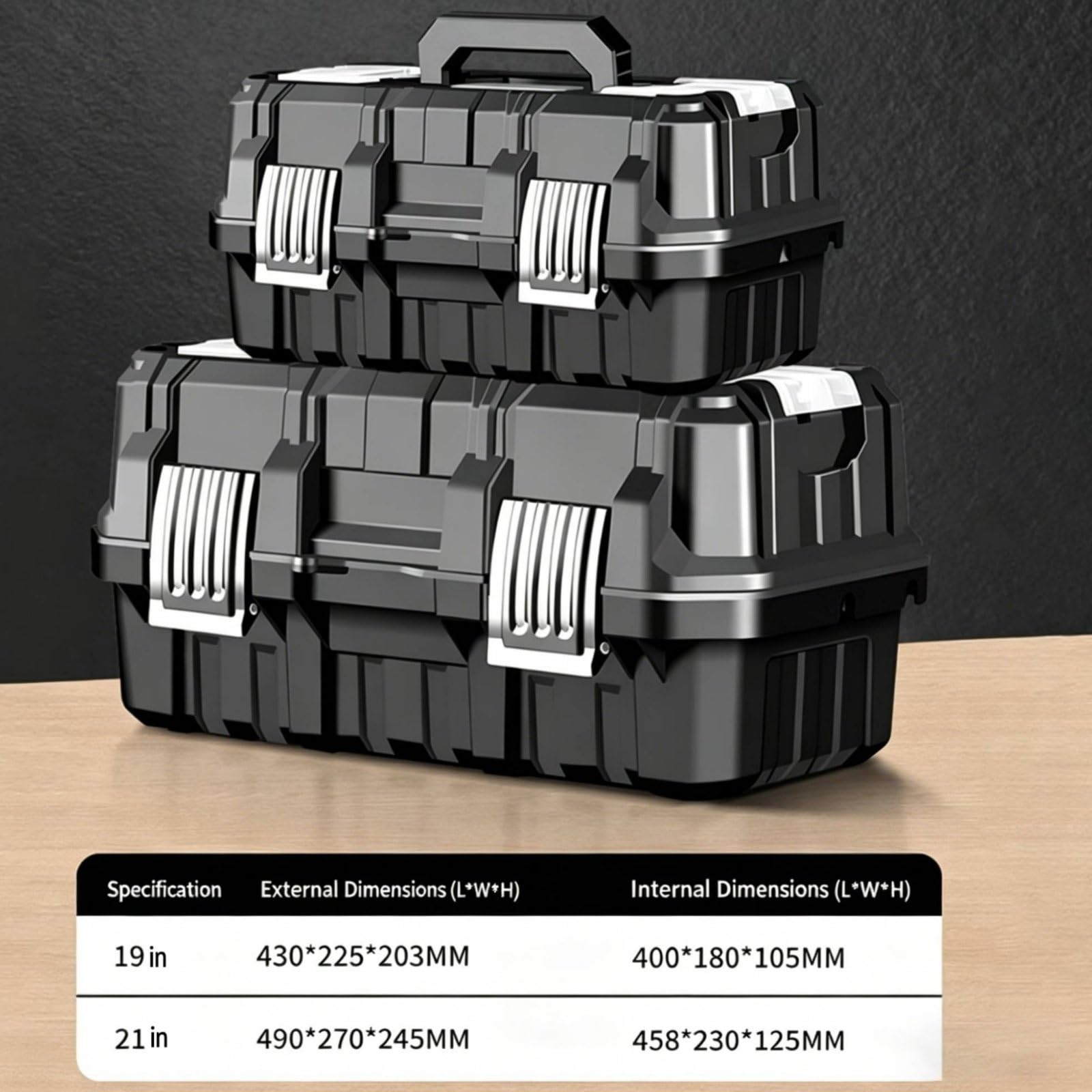Cassetta Attrezzi Pieghevole Valigetta Organizer Hardware Struttura Metallo PP Scomparti Coperchio Maniglia Ergonomica Adatta per Elettricisti Manutentori Attrezzi Casa, 19 Pollici