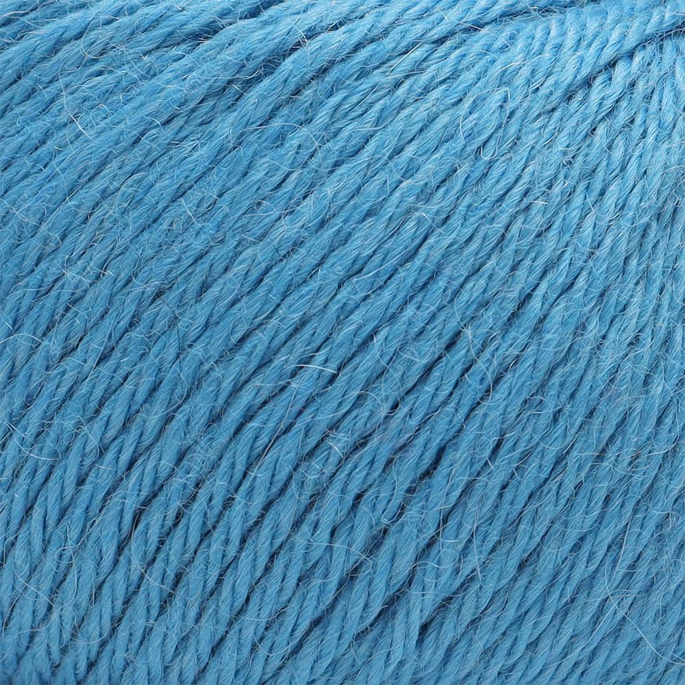 Juego de 3 madejas de lana de alpaca 100 % bebé, peso DK, fabricado en Perú, celestialmente suave y perfecto para tejer y hacer ganchillo (hilo de caramelo azul, DK)