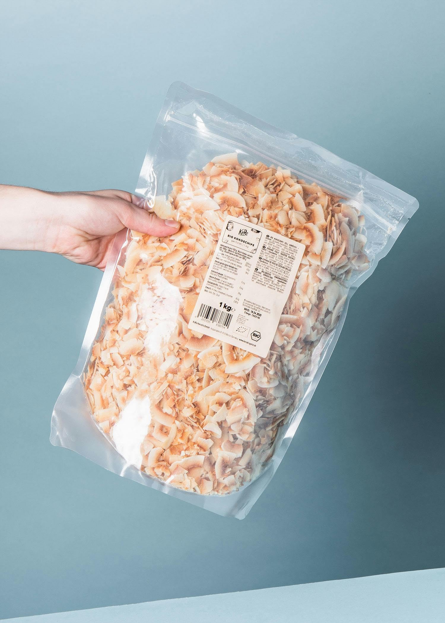 KoRo - Chips di cocco tostate bio - confezione convenienza - delizioso aroma tostato - versatili e gustose