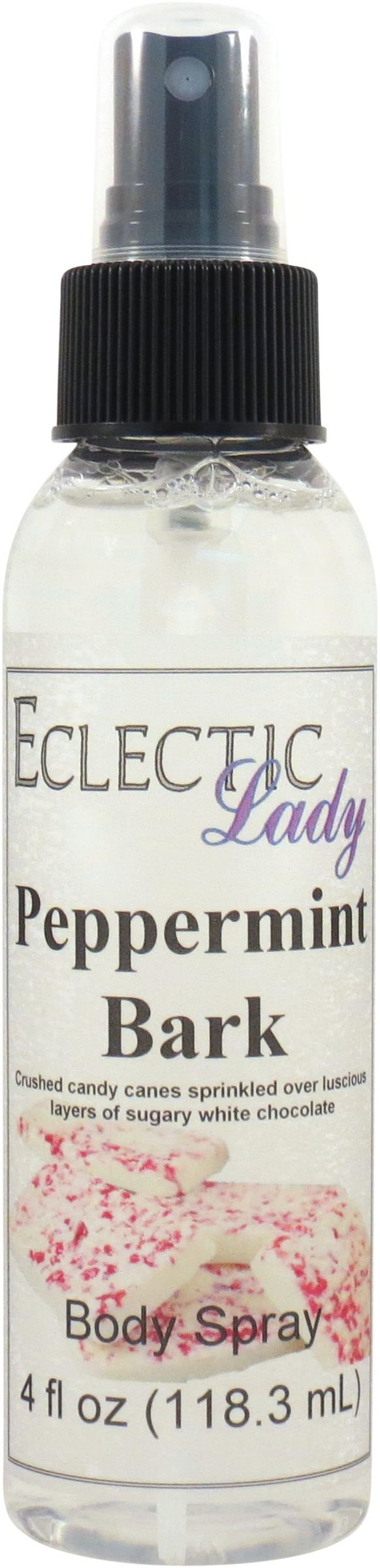 Eclectic Lady Peppermint Bark Body Spray, Double Strength, 16 ounces, Body Mist for Women with Clean, Light & Gentle Fragrance, Cologne with Soft, Subtle Aroma For Daily Use