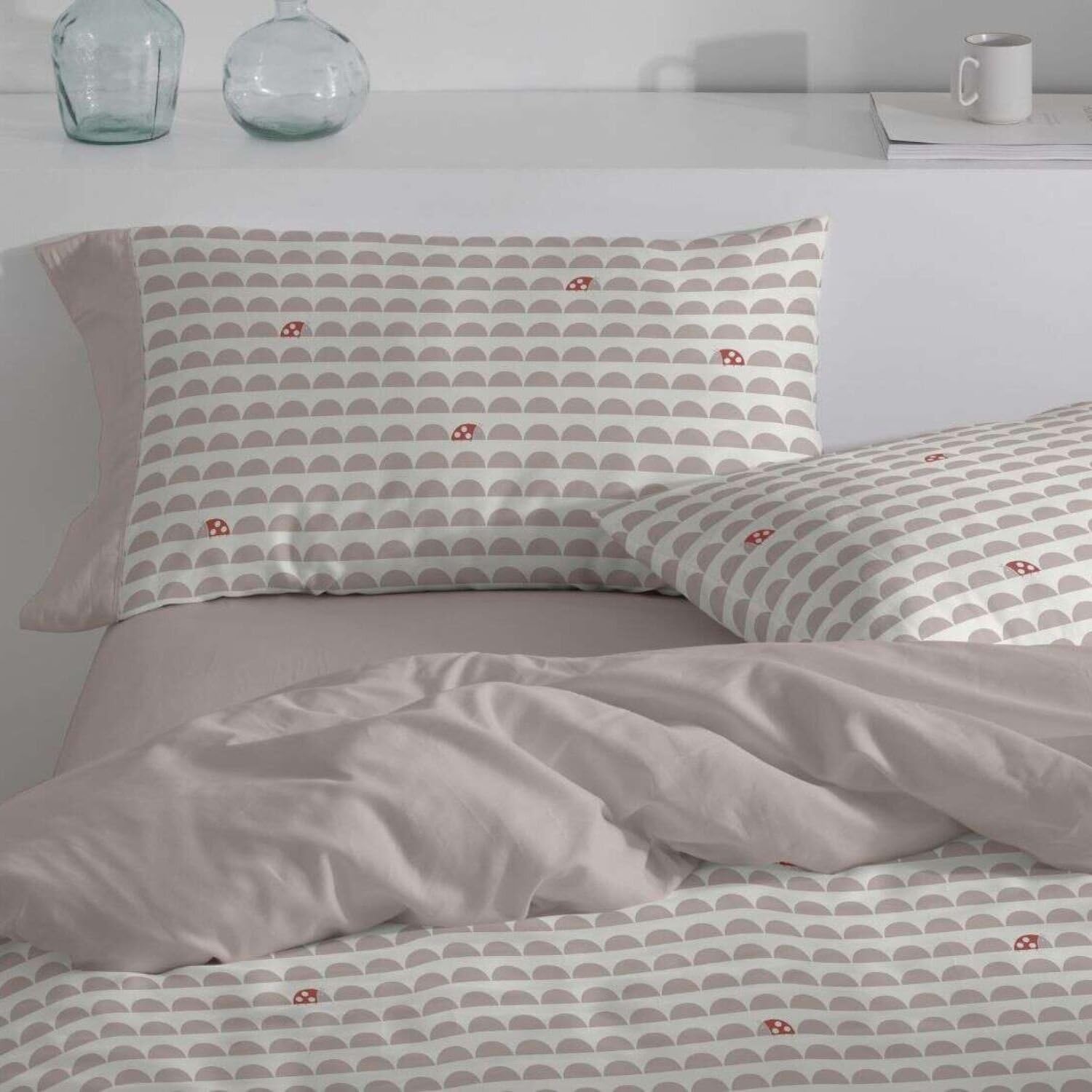 Burrito Blanco | Fundas nórdicas Infantiles | Cama de 105cm. (+Medidas Disponibles) | Diseño 184 | Color Lino (105x190/200cm.)