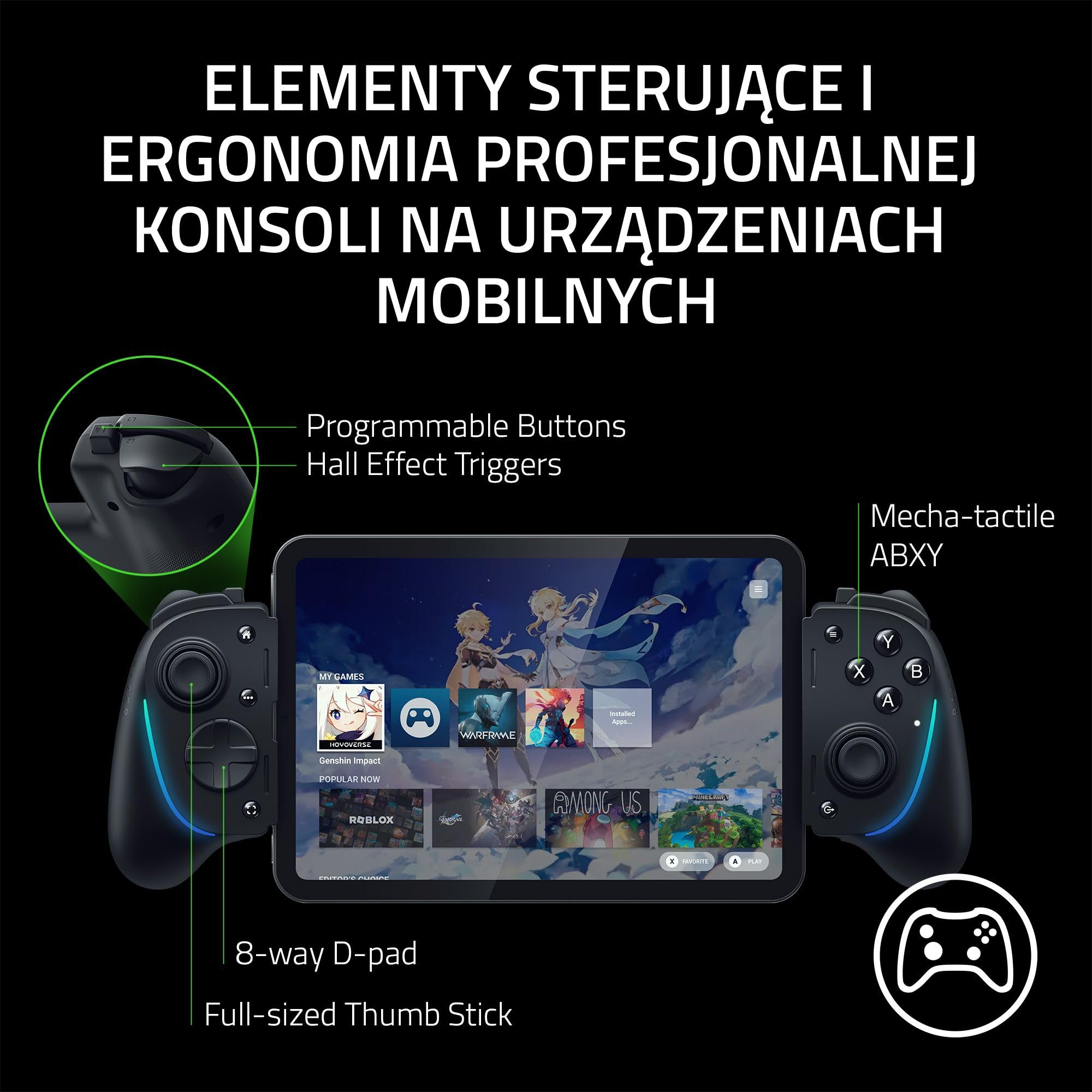 Razer Kishi Ultra USB-C - kontroler do gier na Androida, iPhone'a