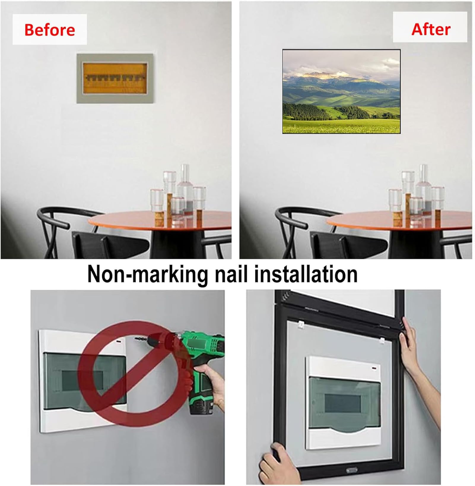 Generico Copri Contatore Elettrico Interno Moderno Moda Decorative A Conchiglia Creative Retro Art Home Breaker Box Copri Quadro Elettrico Semplice Copri Quadro Elettrico Decorativo,G,40 * 30cm