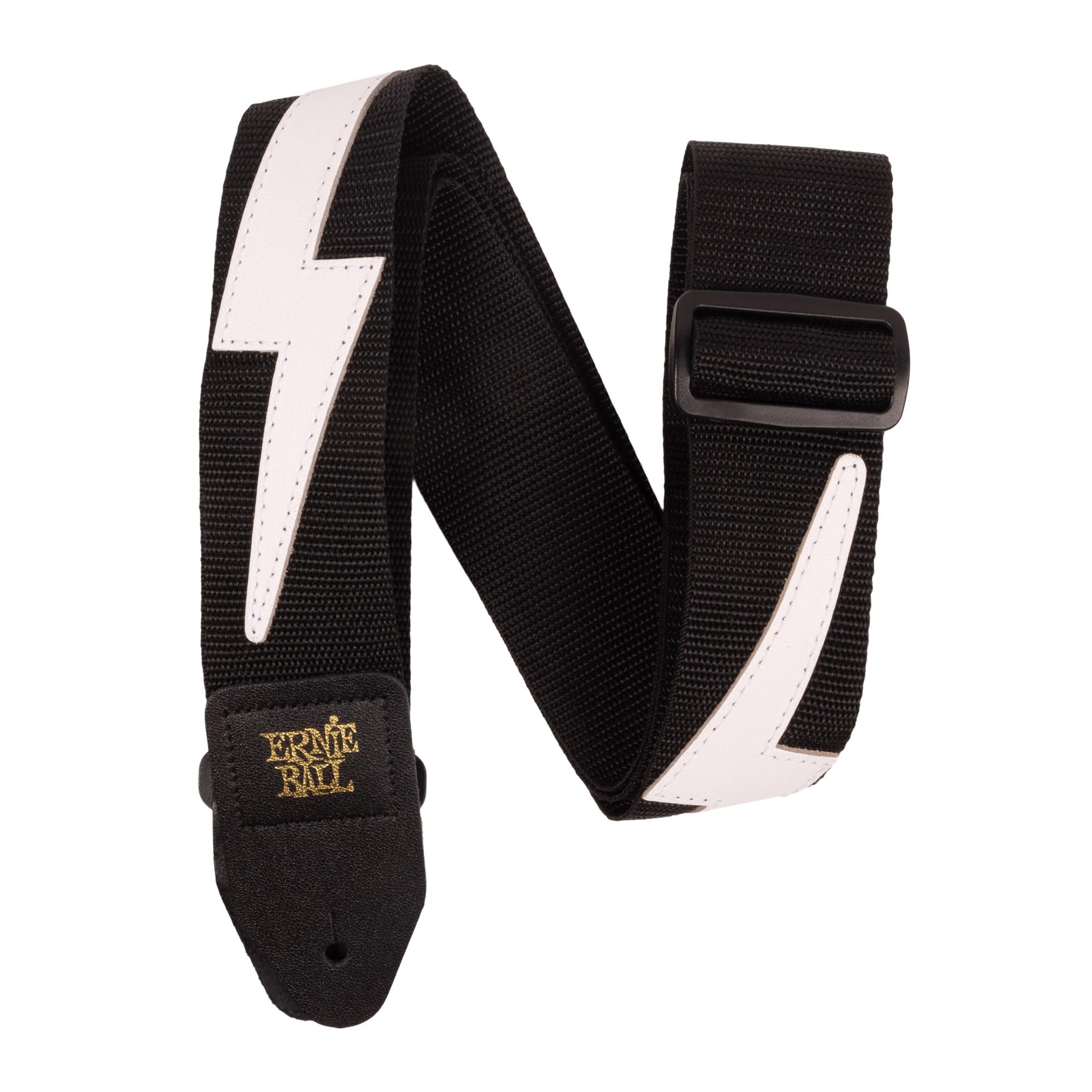 Ernie Ball Premium Guitar Strap/Bass Strap - White Lightning, 104-83 cm