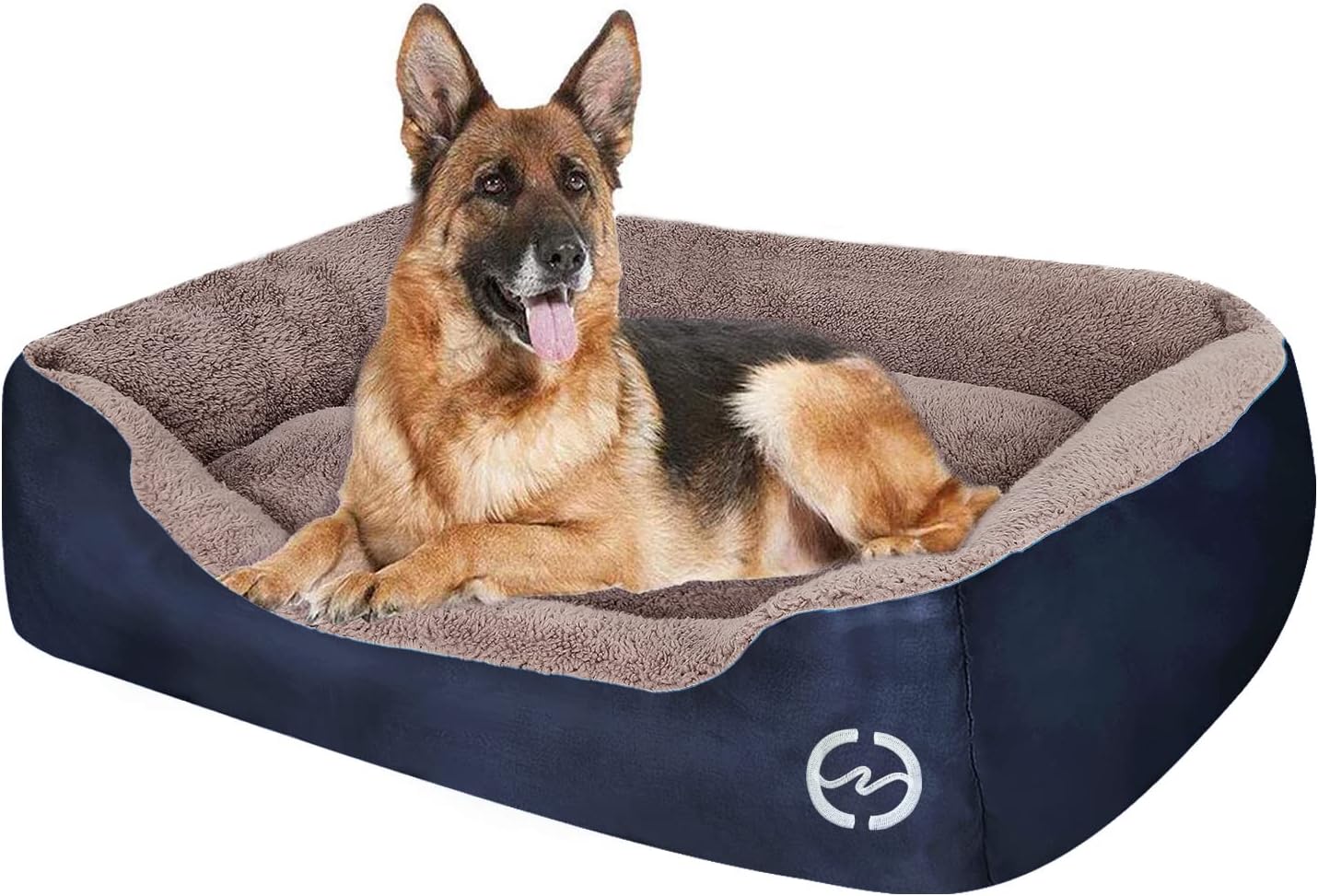 PUPPBUDD Dog Beds for Large Dogs, Rectangle Washable Dog