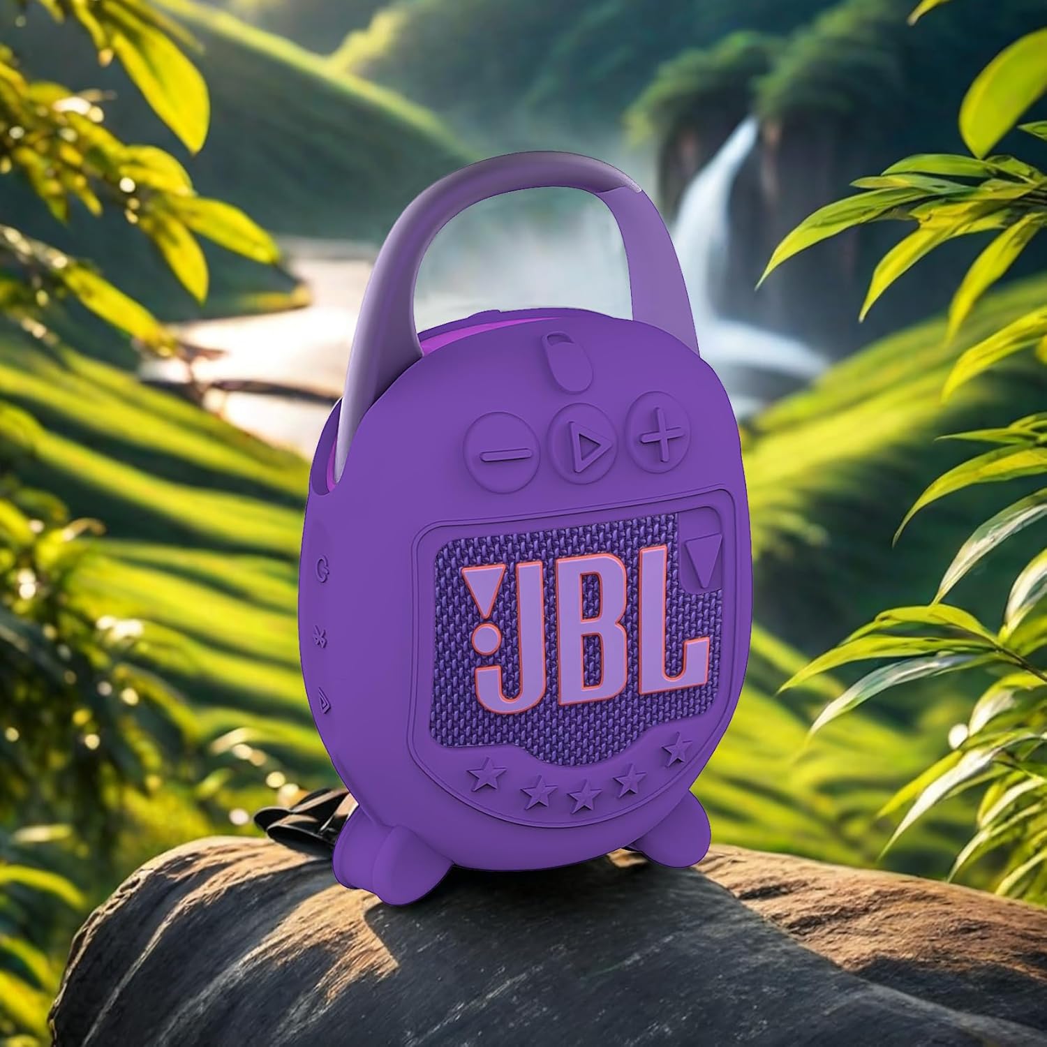 Silicone Cover Case Compatible with JBL Clip 5 Ultra Portable Bluetooth Speaker, Soft Skin Sleeve for JBL Clip 5 Speaker Accessories(Only Case) (Purple) - Image 7