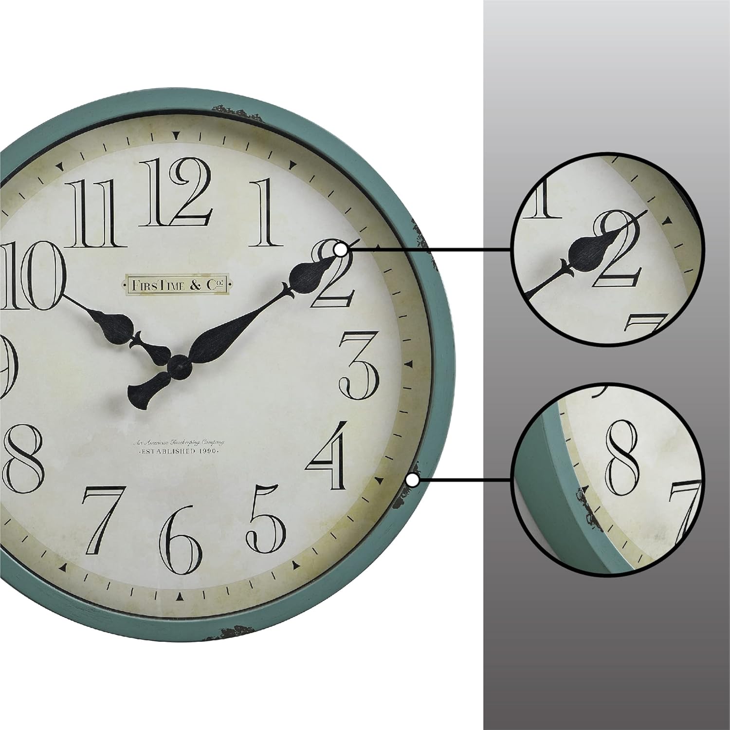 Bеѕt Dеаl Prоduсt FirsTime & Co. Bellamy Wall Clock, 24, Aged Teal
