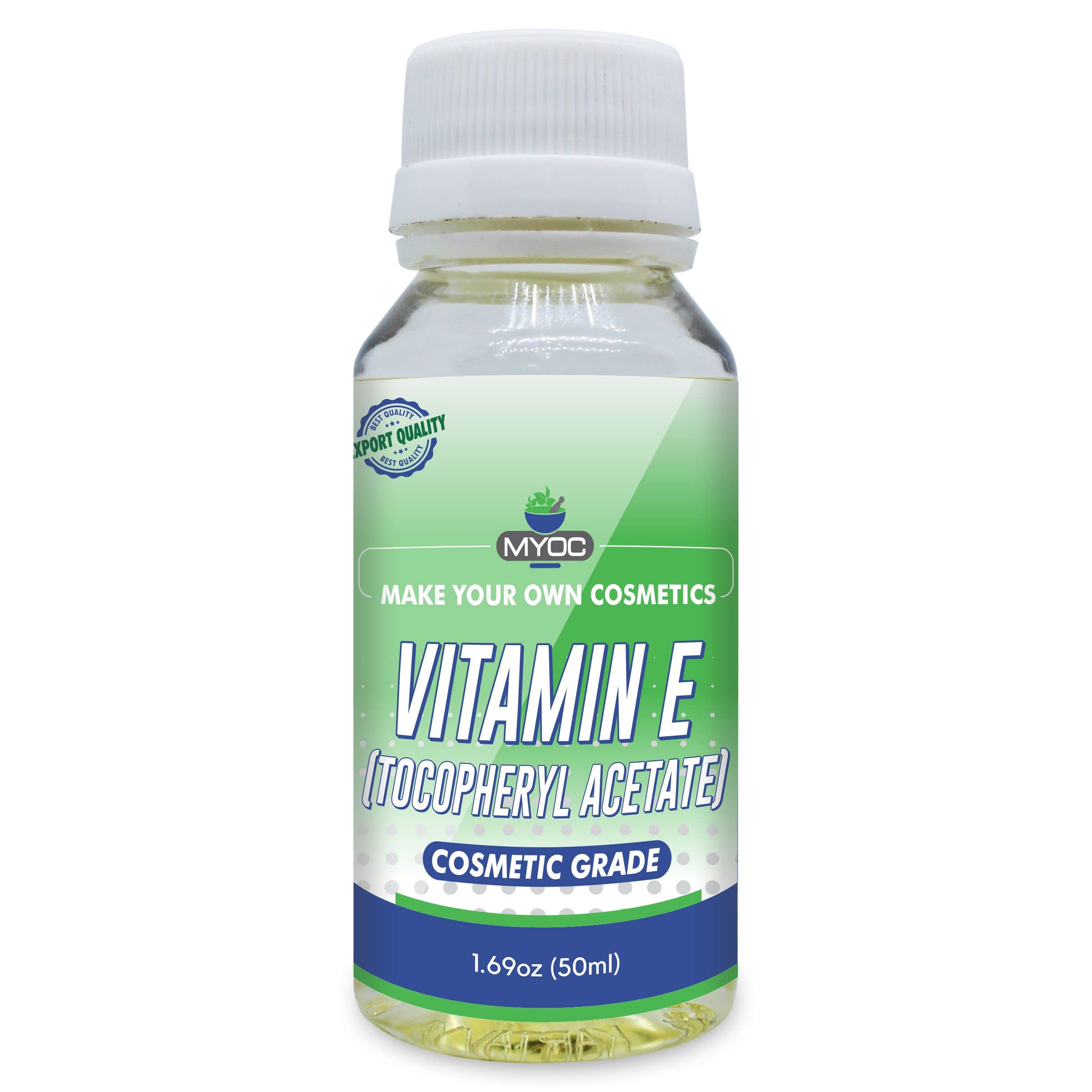 Vitamin E Oil (Tocopheryl Acetate) – 50ml | Cosmetic Grade Oil for DIY Skincare, Haircare & Beauty Preparations - 50ml