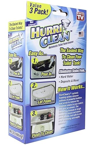Miniatura 4 de Hurriclean - HC-MO48 Deluxe 3-Pack nuevo y mejorado limpiador automático de tanque de inodoro sin fregar