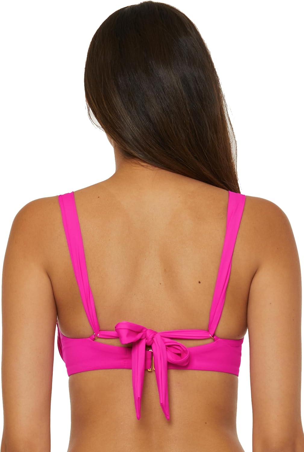 Becca Womens Color Code Shirred Underwire Bikini Top, Adjustable, Tie Back, Swimwear Separates for Women - Image 3