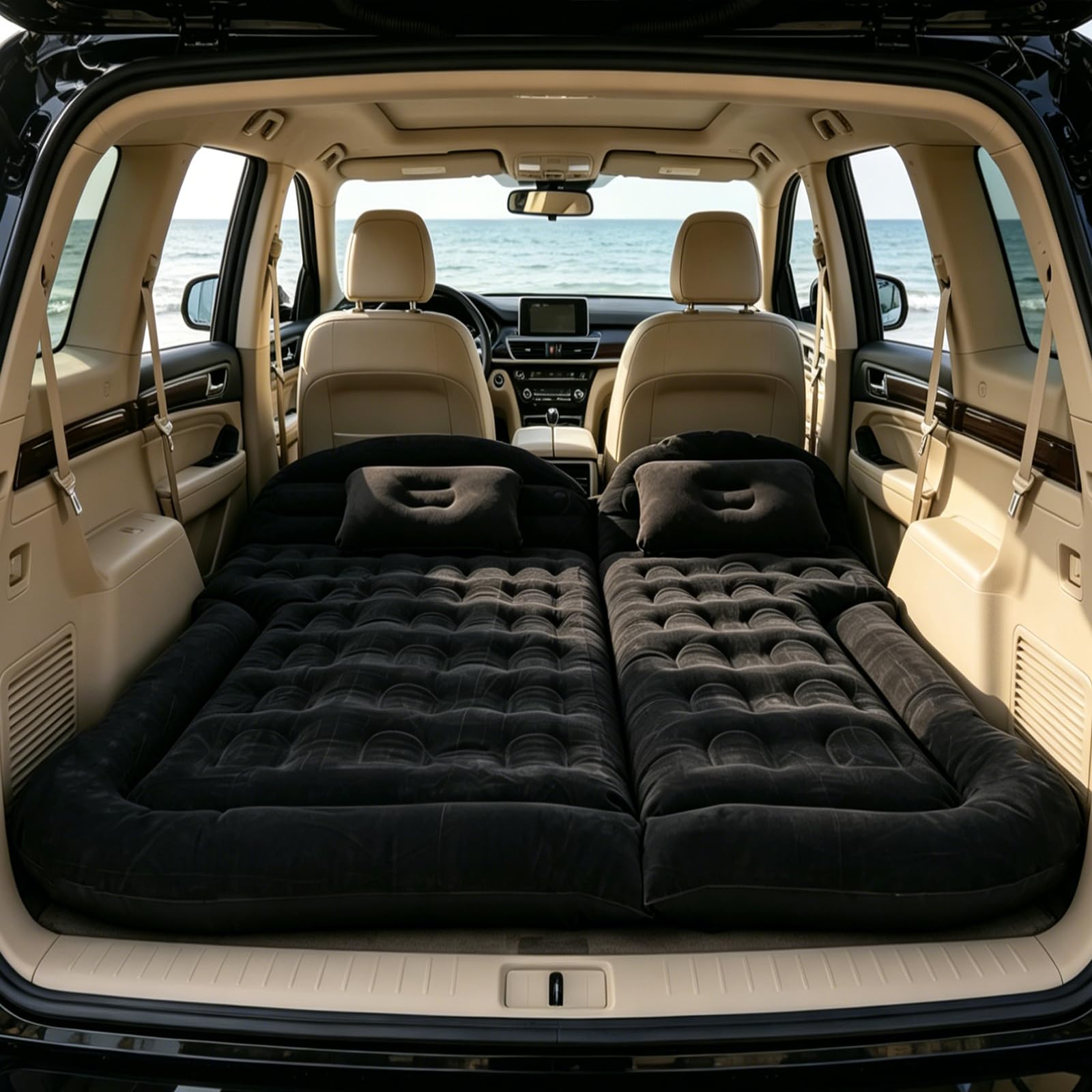 Onirii Inflatable SUV Air Mattress - Thickened Camping Bed With Pump, 68.9"×51.2" Portable Travel Sleeping Pad for Universal SUV and Truck — image 1