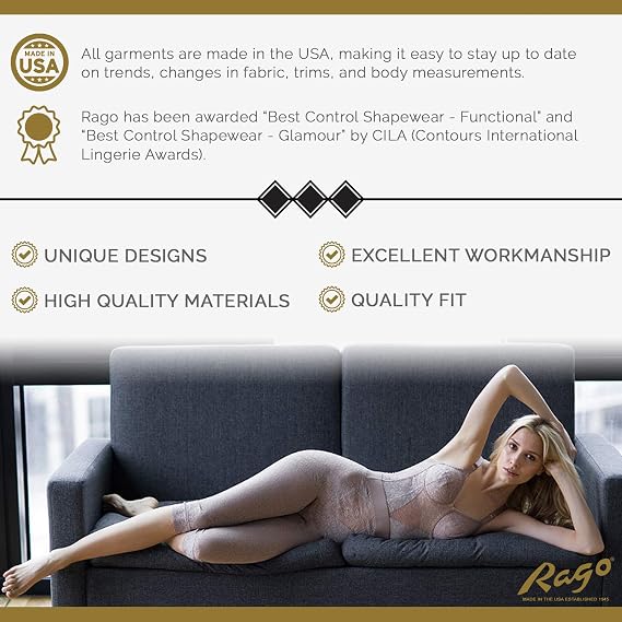 Rago Style 6201 - High Waist Leg Shaper Firm Shaping