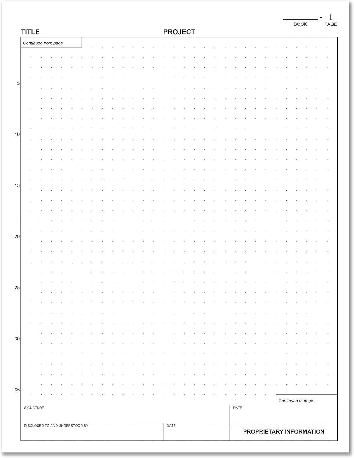 BookFactory Bullet Lab Notebook/Laboratory Notebook/Dot Lab Book - 168 Pages, 8.5'' x 11'', Blue Dotted Cover, Section Sewn Hardbound Laboratory Notebook (Made in USA)