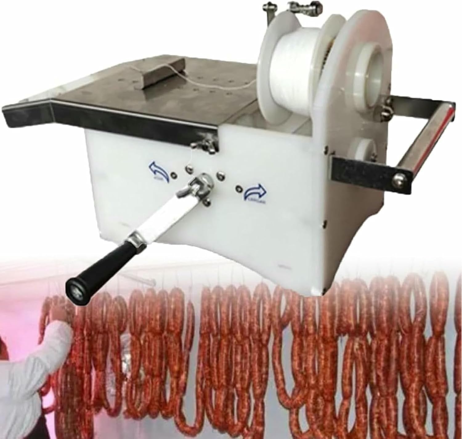 Salachicas Tie Machine, Stainless Steel Knot Manual Tool from 0 to 45 Mm for Commercial Domestic Use, Easy to Use and Durable ~/