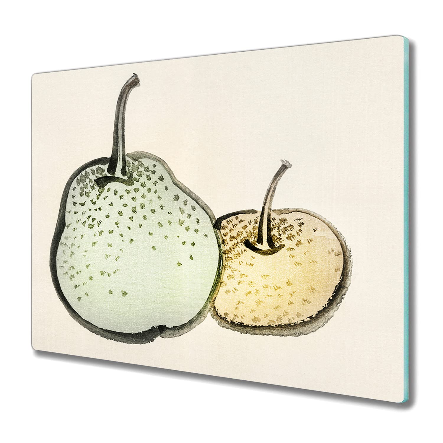 Protection plaque induction Coloray en verre de sécurité 60x52cm anti-rayures motif poire