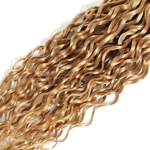 Miniatura 5 de Extensiones de cabello humano rubio rubio rubio rizado de 22 pulgadas, un paquete de 27 extensiones de cabello humano brasileño Remy rubio rizado