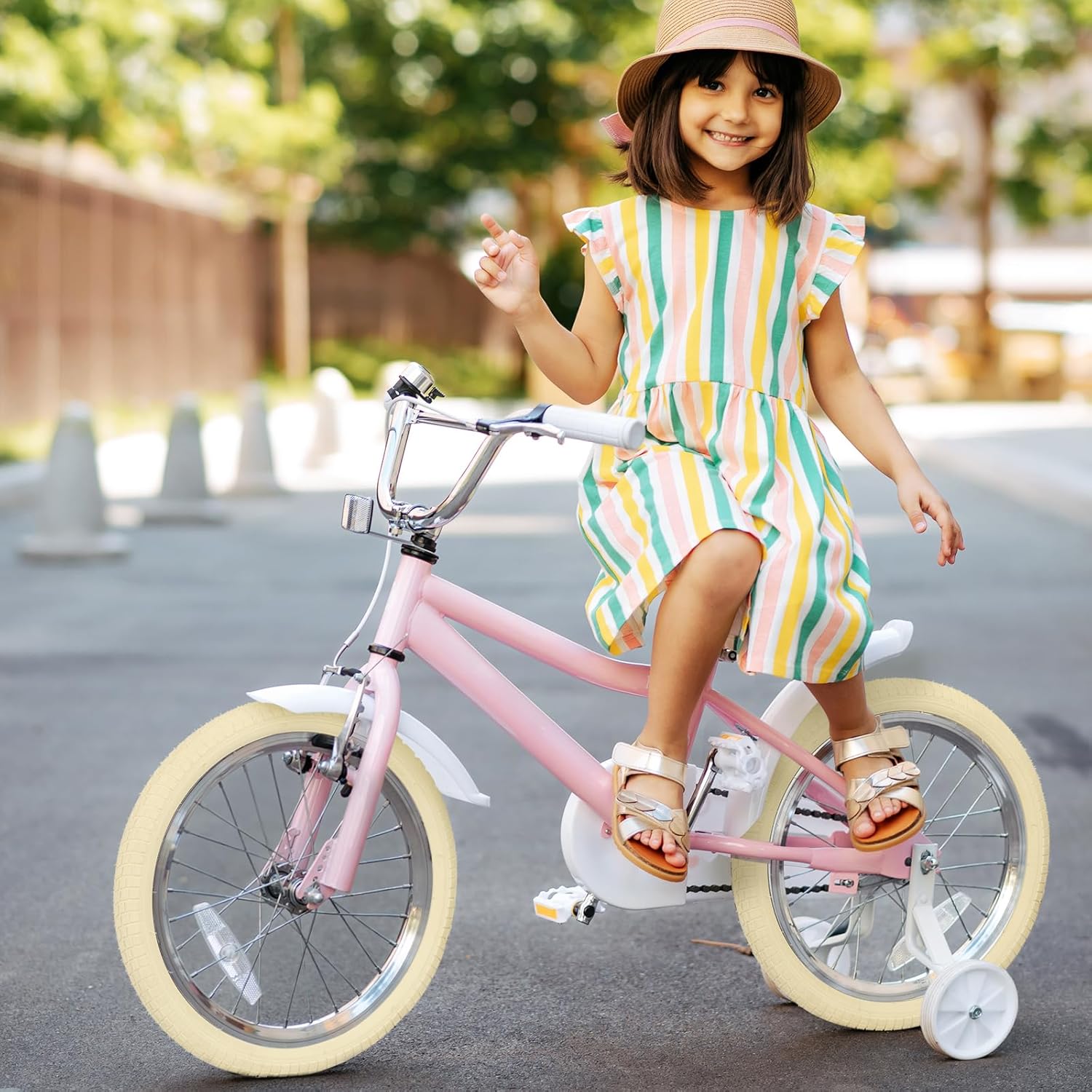 MEGHNA Kids Bike Tire 20 x 2.125 inch Grooves Tread Anti - Slip with Tire Lever (57-406) Foldable Tire Replacement for Kids Bike BMX Mountain