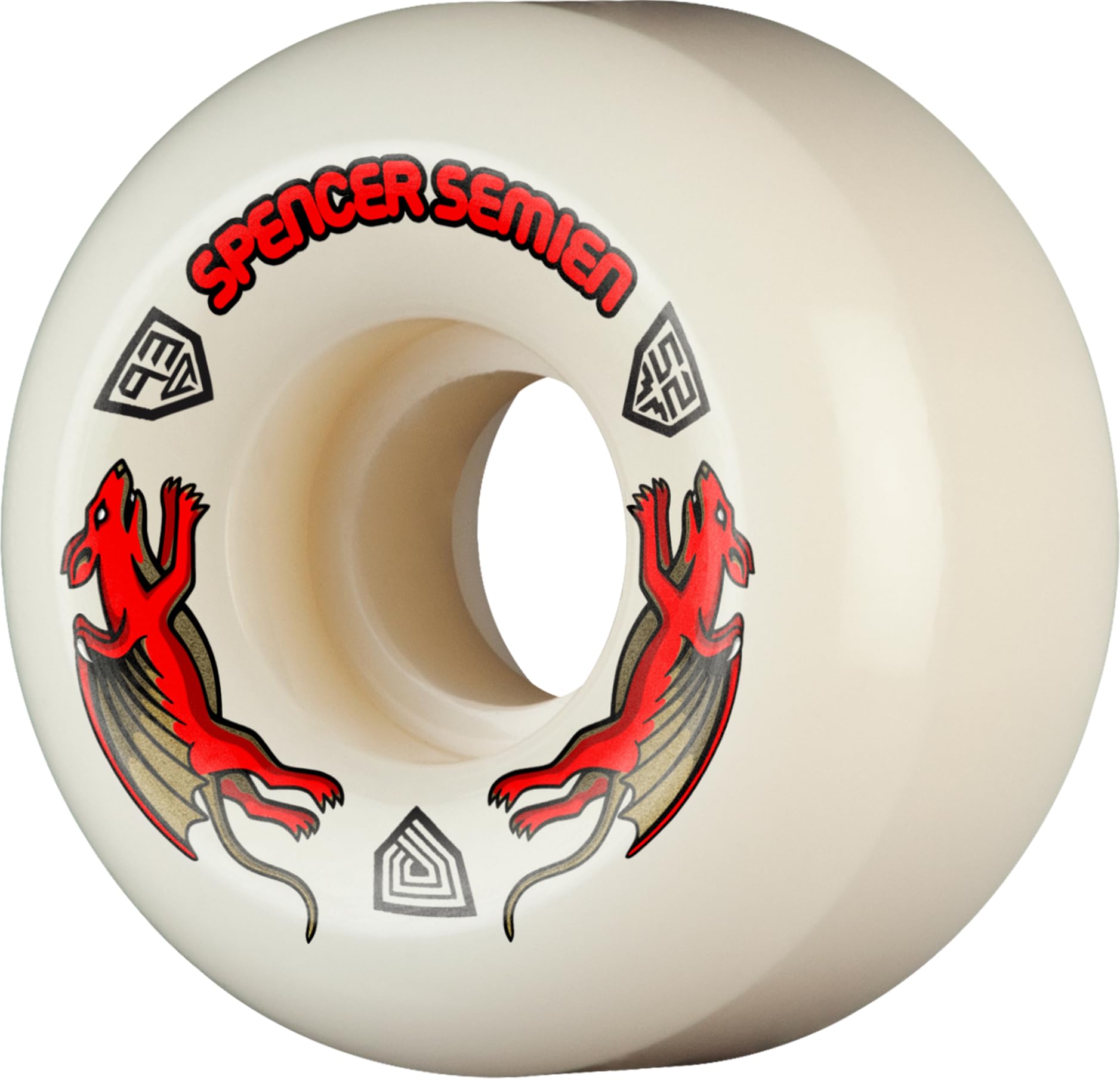 Powell Peralta Spencer Semien Nano Rat Dragon Formula Skateboard Wheels 93A, AV5, 52mm x 30mm