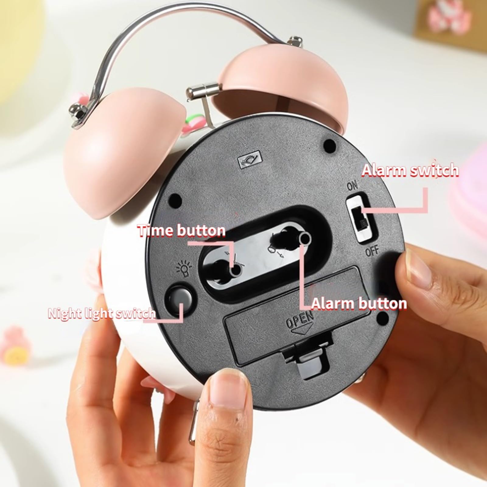 Ehskzjh Radio-Réveil De Chevet, Mini-Réveil Numérique Portable Coloré