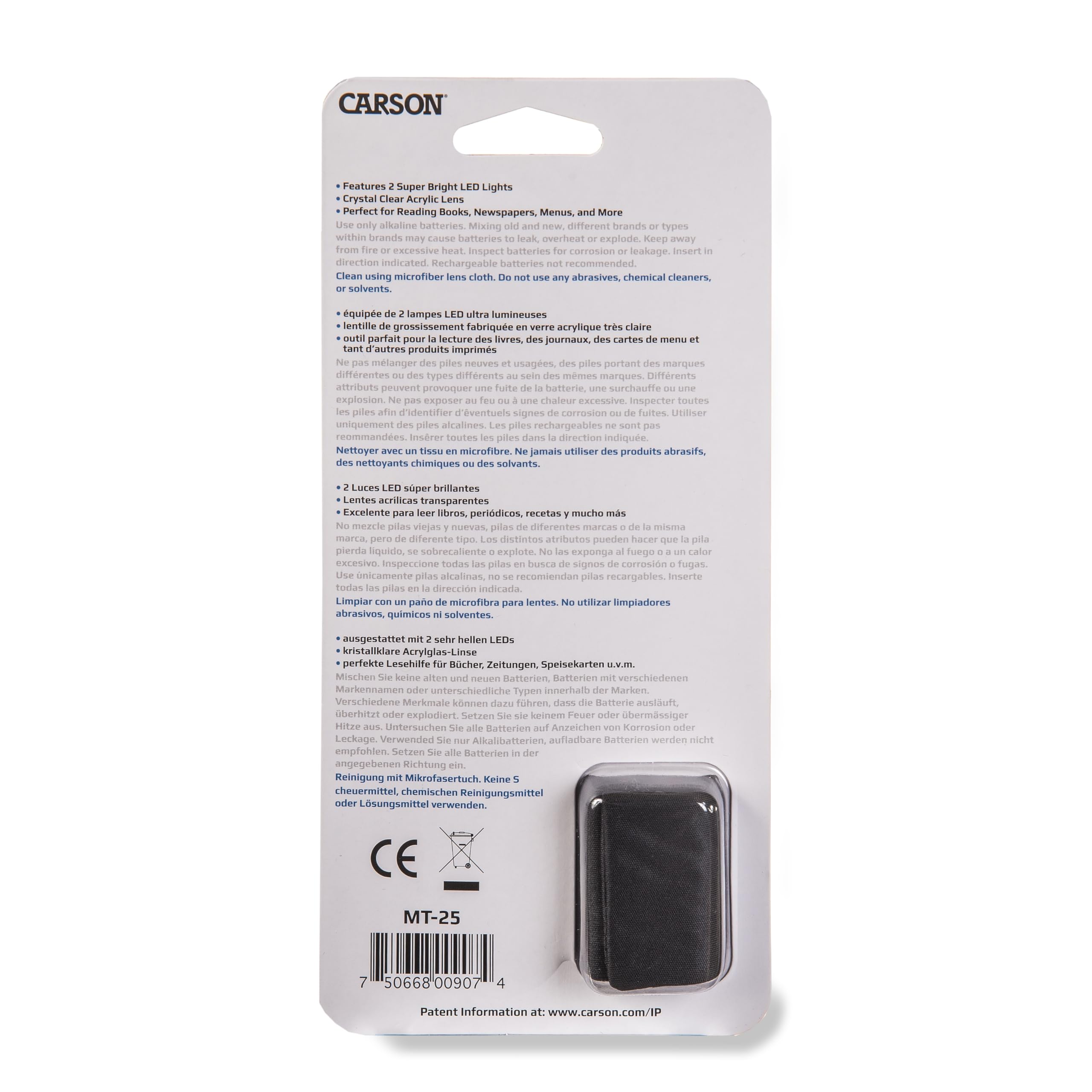 Carson MagniLine 3 x Stablupe z LED i 10 x soczewką punktową (MT-25)