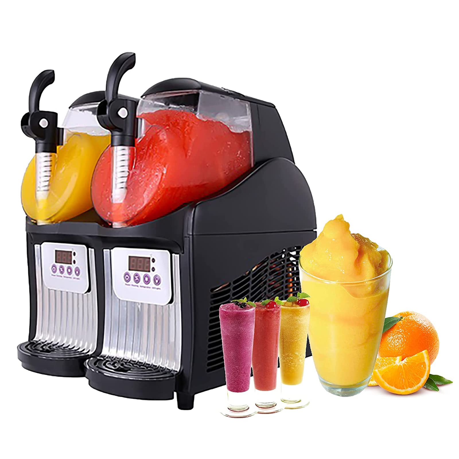 Máquina de granizado de Hielo Comercial de 5 l, máquina de granizado congelado Profesional, dispensador de café, té, Jugo, Bebida de Hielo Suave para cafeterías, restaurantes, Snack Bar，