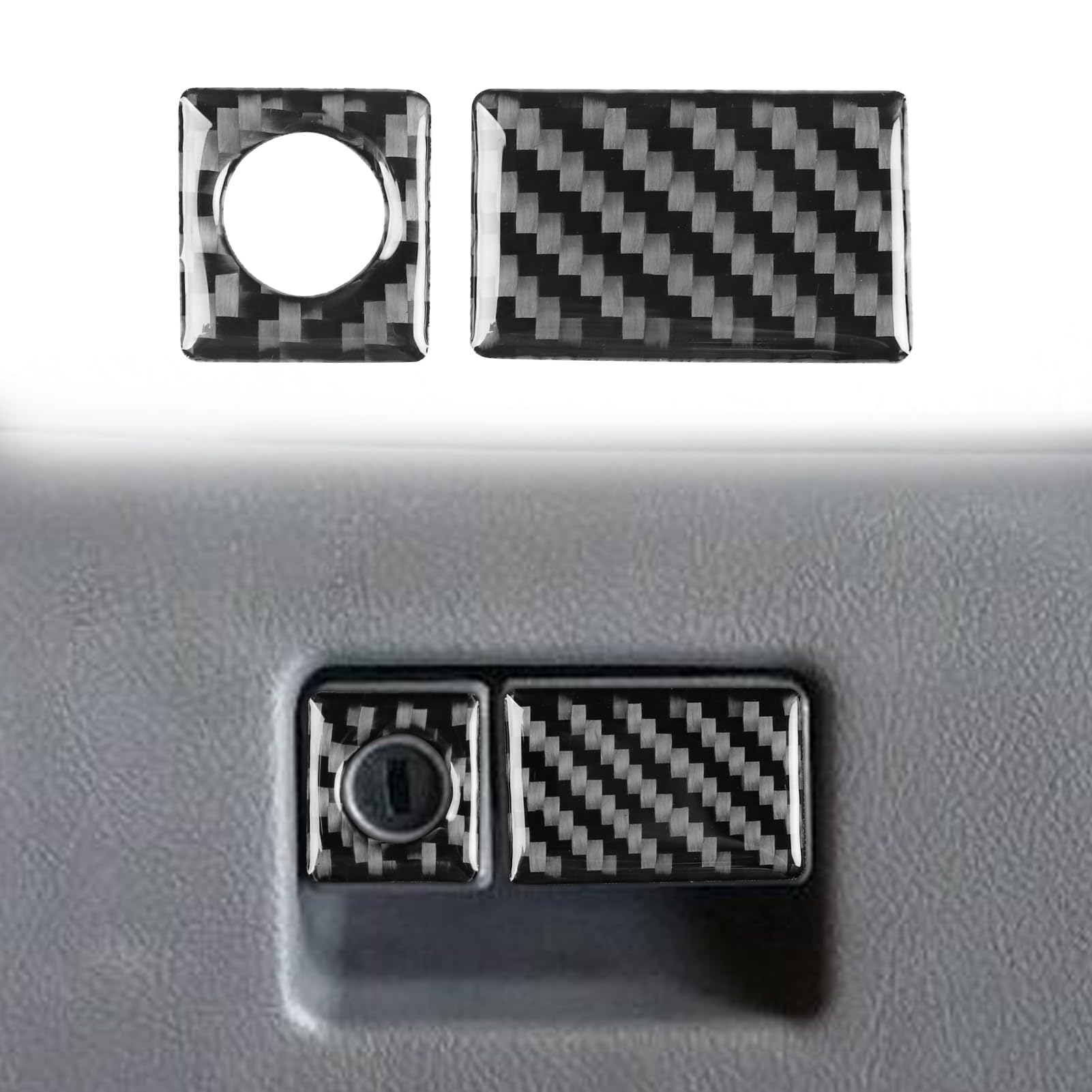 UOADA 2pcs Car Glove Box Decal Storage Box Sticker Carbon Fiber Trim Compatible with Toyota Celica 2000 2001 2002 2003 2004 2005 Car Interior Accessories