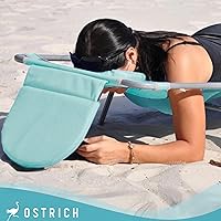 Vista 5 de Silla plegable Ostrich para damas, tumbona de playa, camping, piscina, bronceado, color aqua