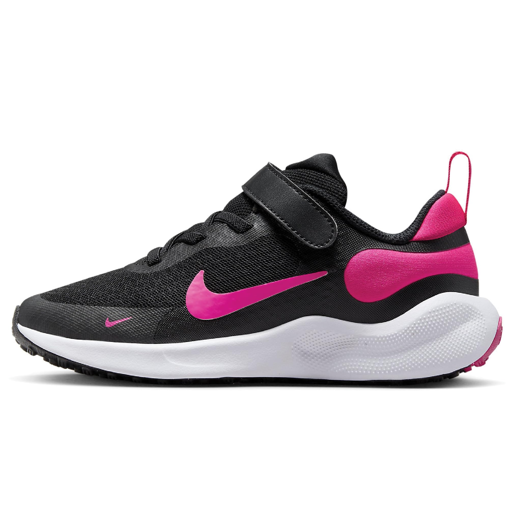 NIKE Boy's Unisex Kids Revolutin 7 Sneaker, Black Hyper Pink White, 13 UK Child