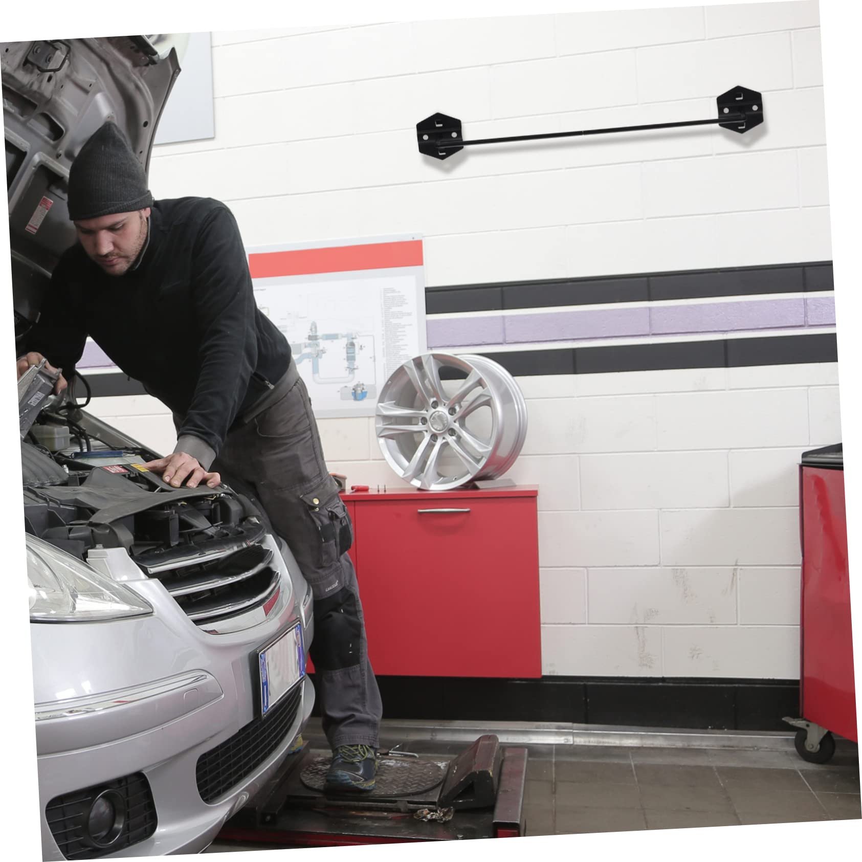 Cabilock Heavy Duty Pegboard Hook Holder Rack Organizer for Tools Wall Storage for Home Workshop Garage and and Resistant Accessory