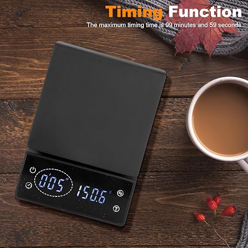 Miniatura 5 de Peso digital gramos y onzas para pérdida de peso, báscula de alimentos, hornear y cocinar, 0. 0.04 oz de graduación precisa, impermeable, báscula