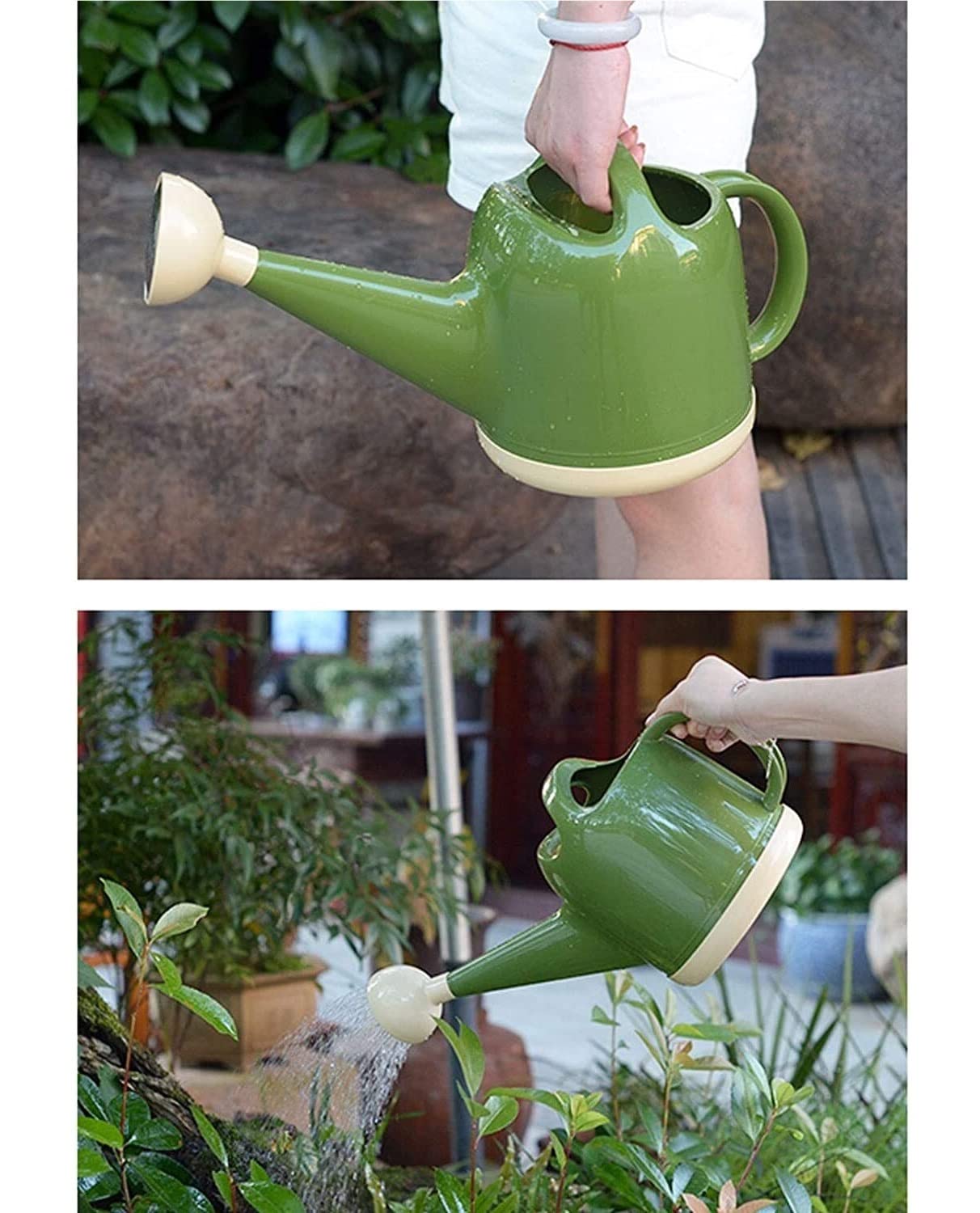 Gießkanne Gießkannen Gießkanne Aus Kunststoff Im Modernen Stil Mit Für Den Innen- Und Außenbereich Gartenarbeit(Green Brown)