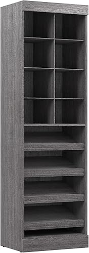 Bestar Pur Closet Organizador de zapatos, 25 W, color gris ladrido