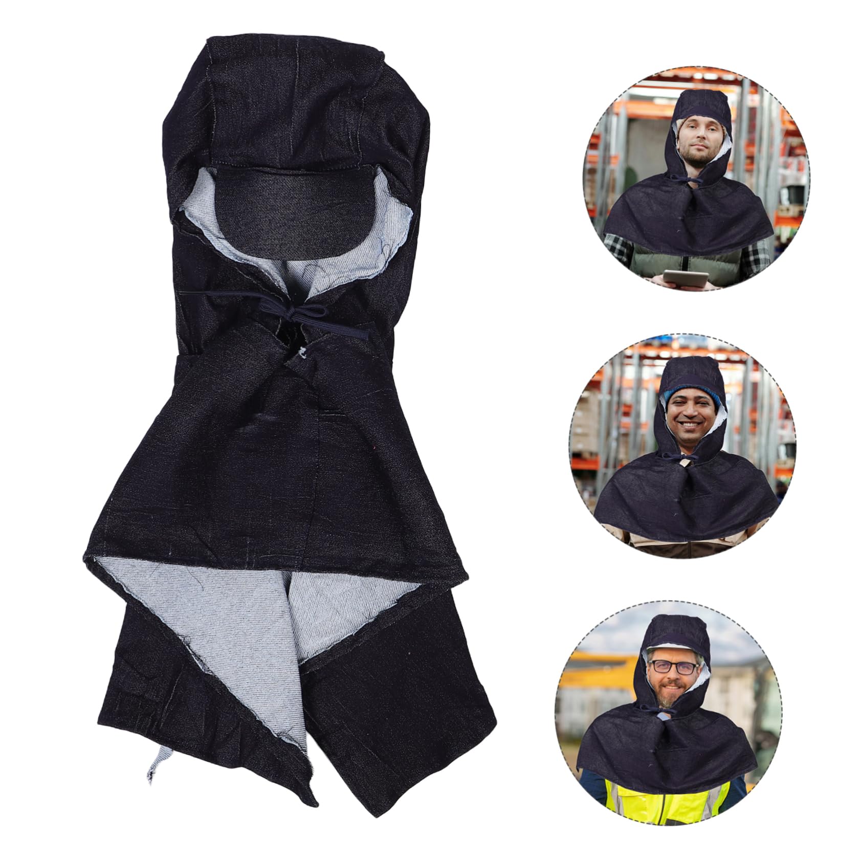 FOMIYES 4 Stück Robuste Denim Arbeitsmütze mit Vollschutz Winddicht Staubdicht für und Handwerk Atmungsaktiv Langlebig Strapazierfähig Beanie Cap für Outdoor und Arbeitsschutz