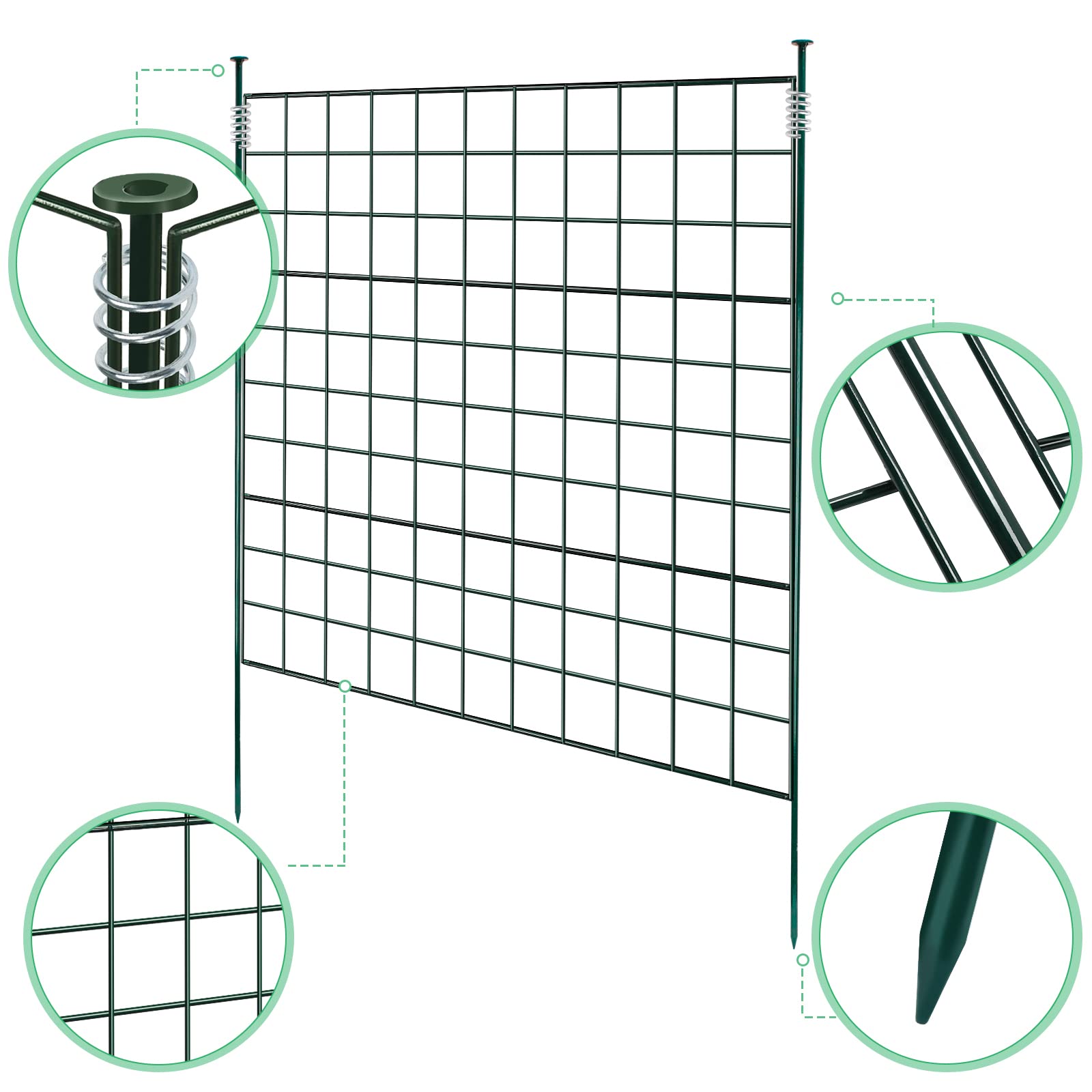 Recinzione Da Giardino, Set Con 6 Elementi, Per Laghetti E Stagni Con - Foto 8