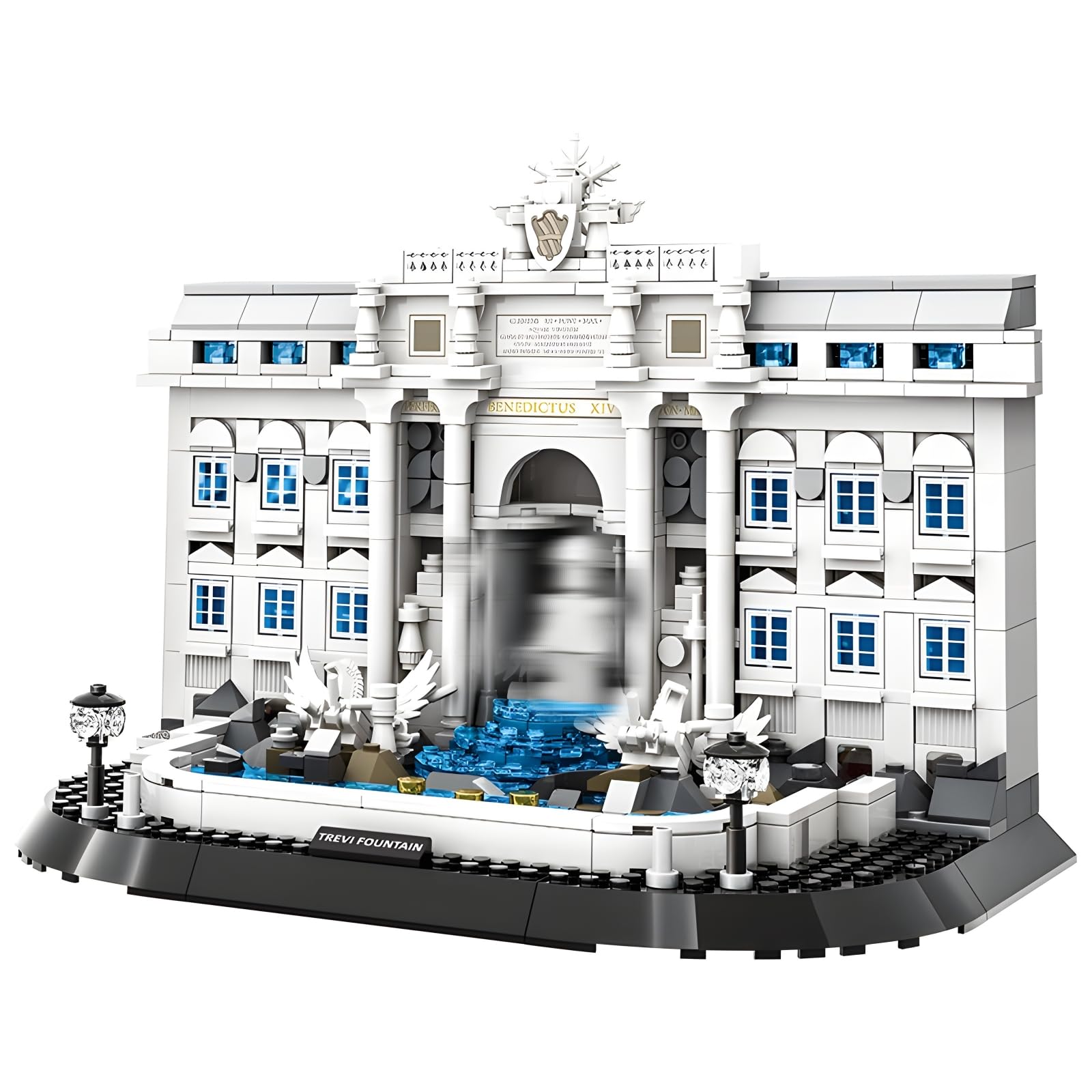 Trevi Brunnen Architektur Bausteine Set, Creator Wahrzeichen Architektur Klemmbausteine Modell, Trevi Brunnen Weltberühmte Gebäude Dekor, Geschenk für Architecture Begeisterte (650 Teile)