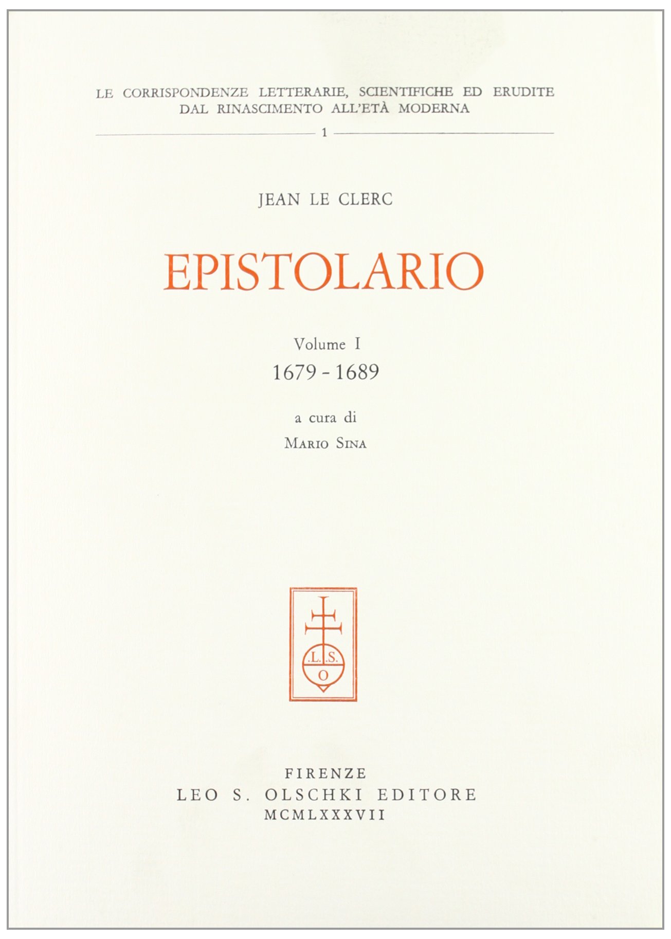 Epistolario. 1679-1689 (Vol. 1)